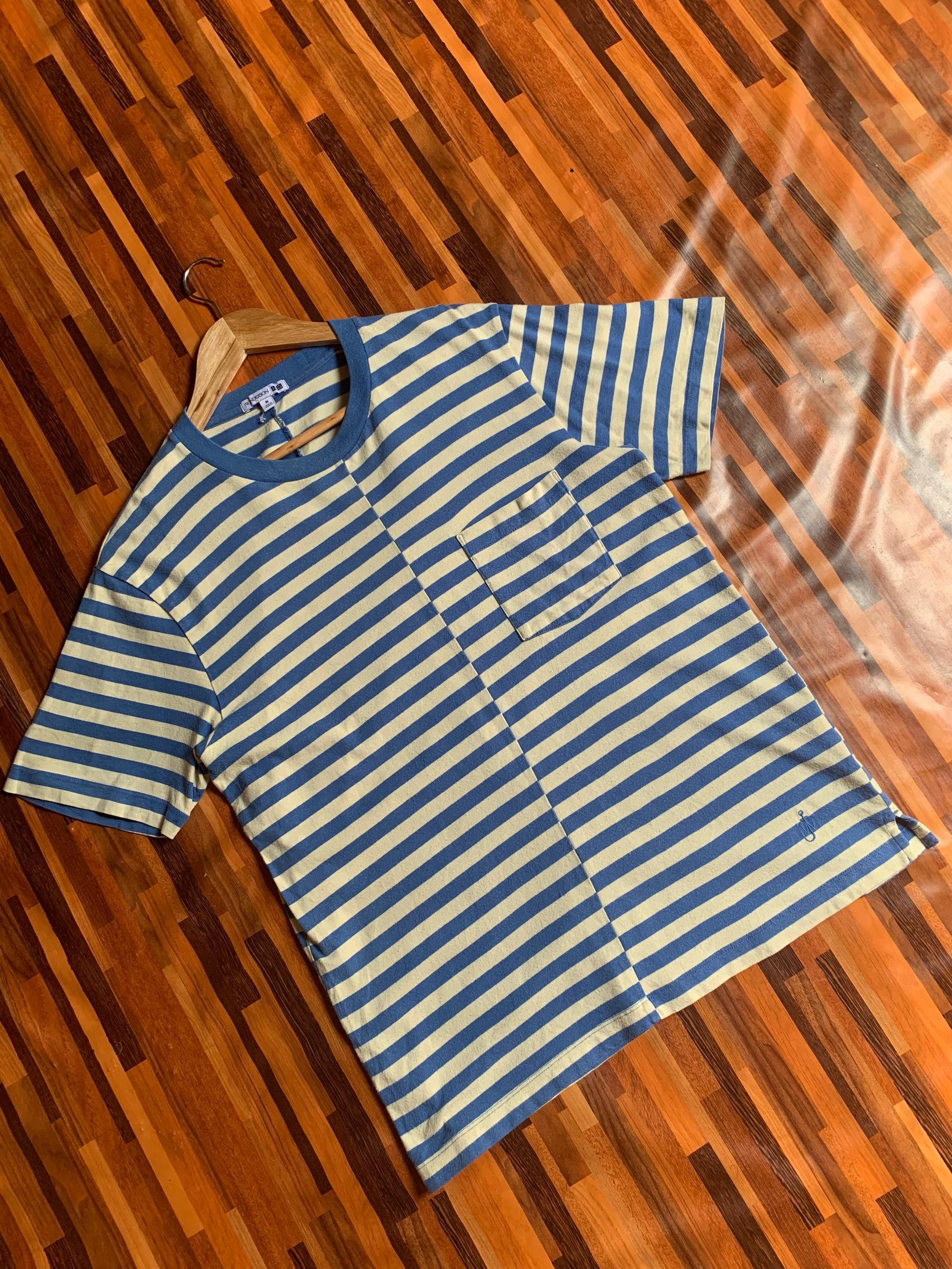 Tシャツ・カットソー J W ANDERSON 'Patchword Striped' shirt (SH0370PG1414 888) PATCHWORK STRIPED SHIRT – JW Anderson