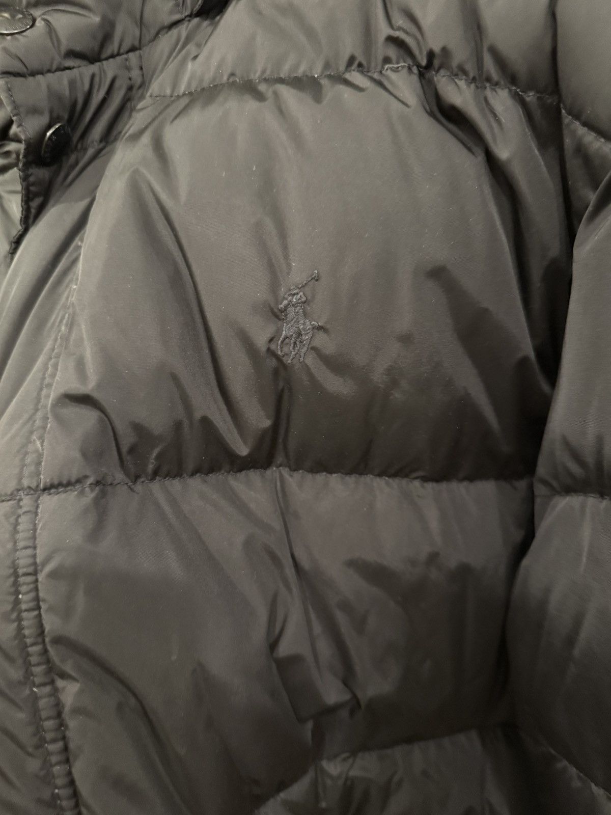Polo Ralph Lauren Polo Ralph Lauren Black Small Logo Down Puffy Puffer Jacket Size US L / EU 52-54 / 3 - 3 Thumbnail