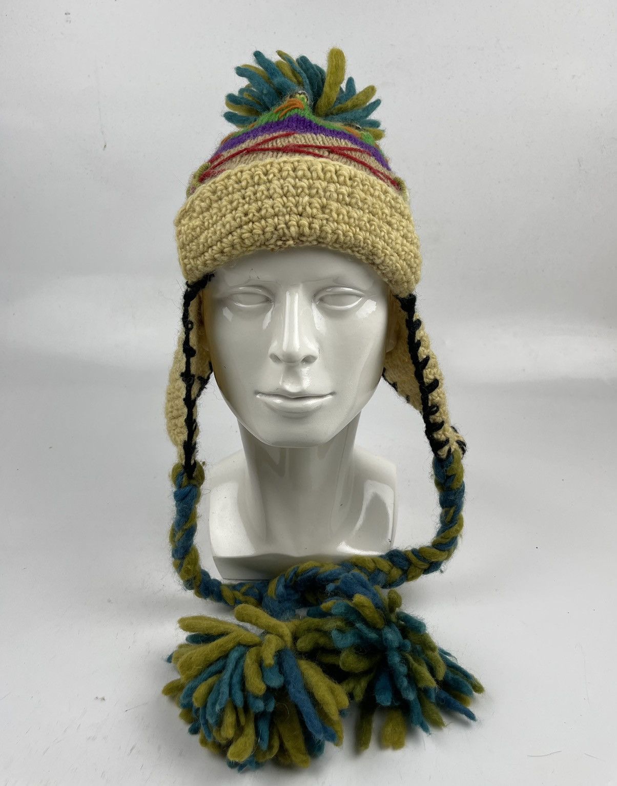 Japanese Brand pure wool made in nepal winter hat tc34 Size ONE SIZE - 2 Thumbnail