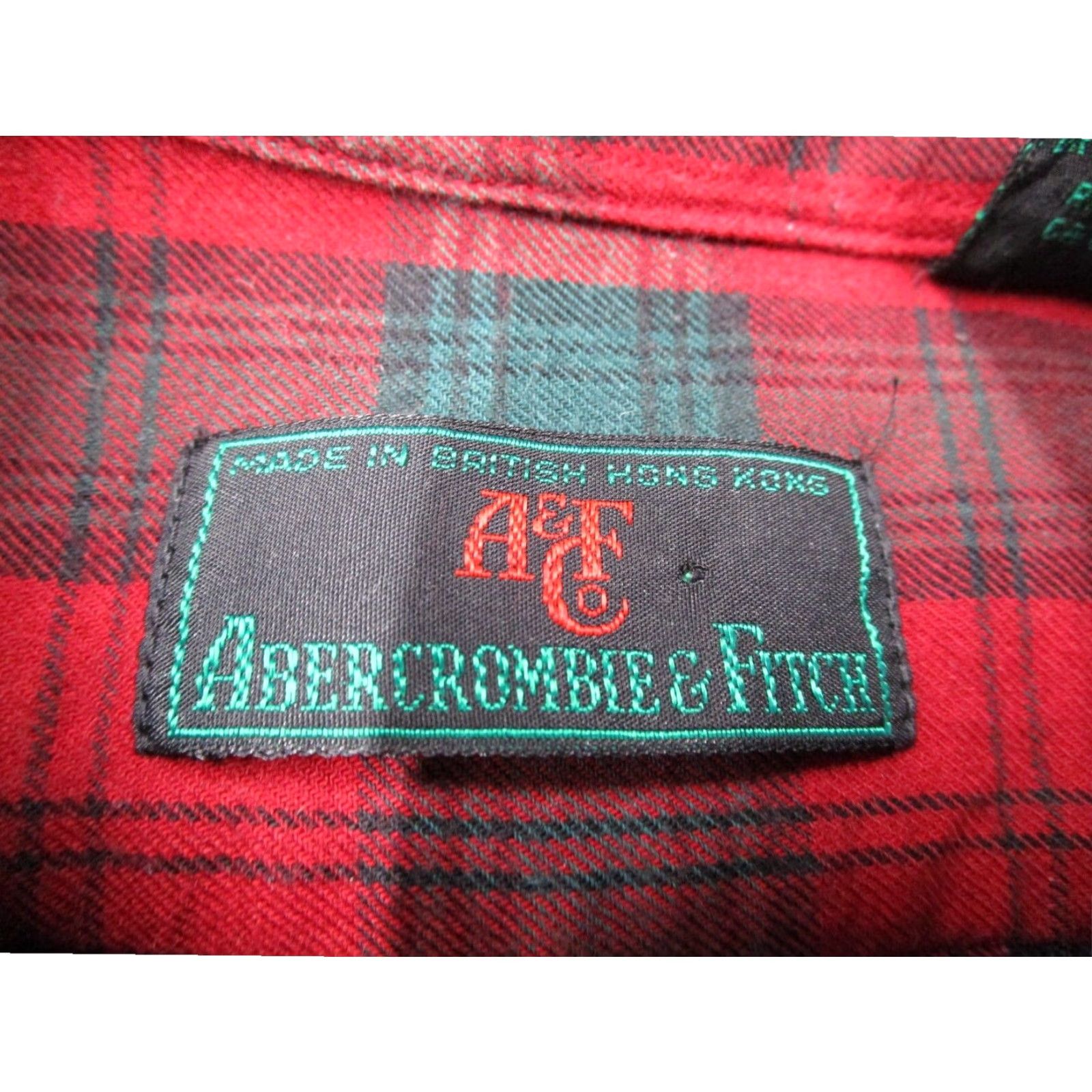 Abercrombie & Fitch VINTAGE Abercrombie & Fitch Mens Large Red Plaid Flannel Button Up Shirt Size US L / EU 52-54 / 3 - 3 Thumbnail