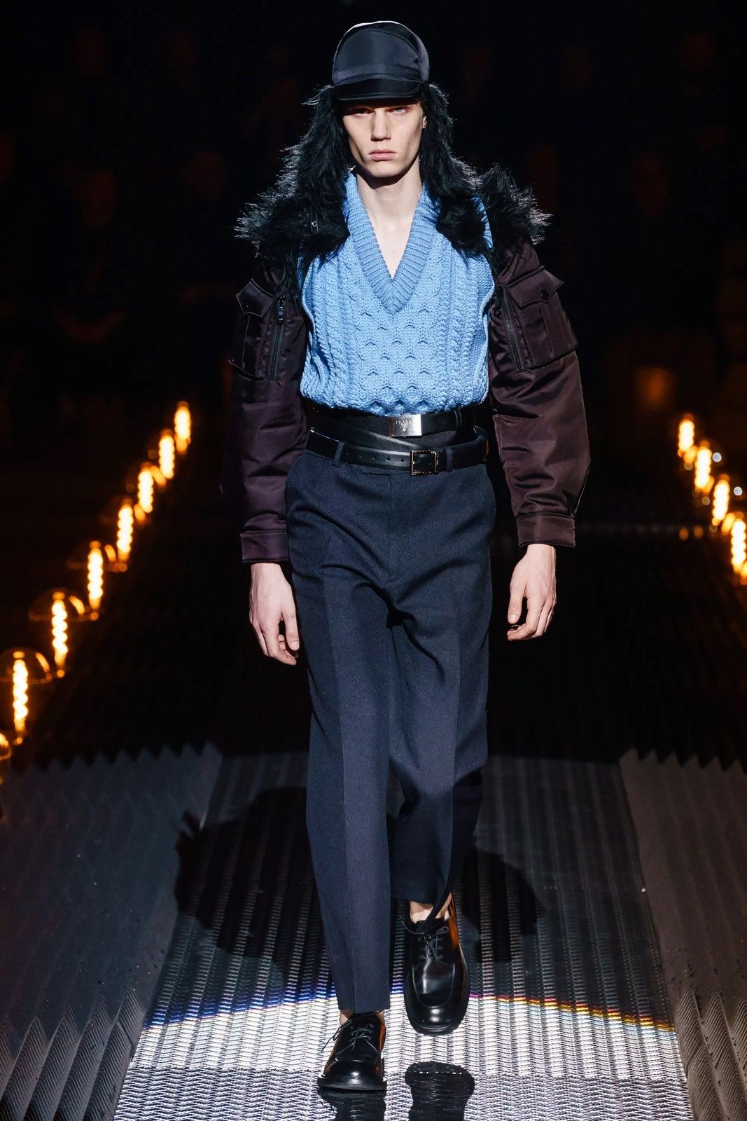 PRADA navy trousers FW19