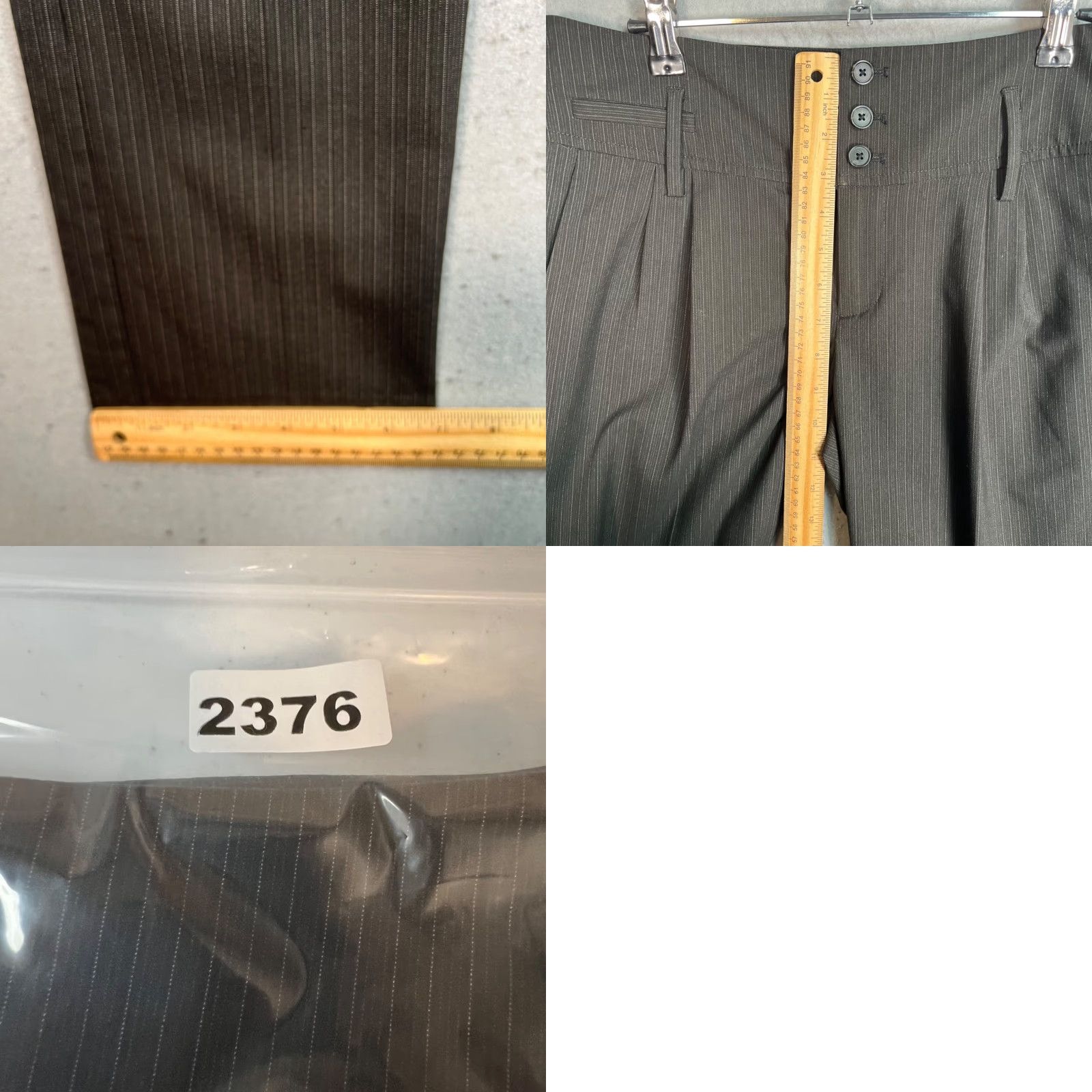 Calvin Klein Calvin Klein Womens Slim Fit Dress Pants Charcoal Pinstripe Riley Trousers Size 28" / US 6 / IT 42 - 8 Thumbnail