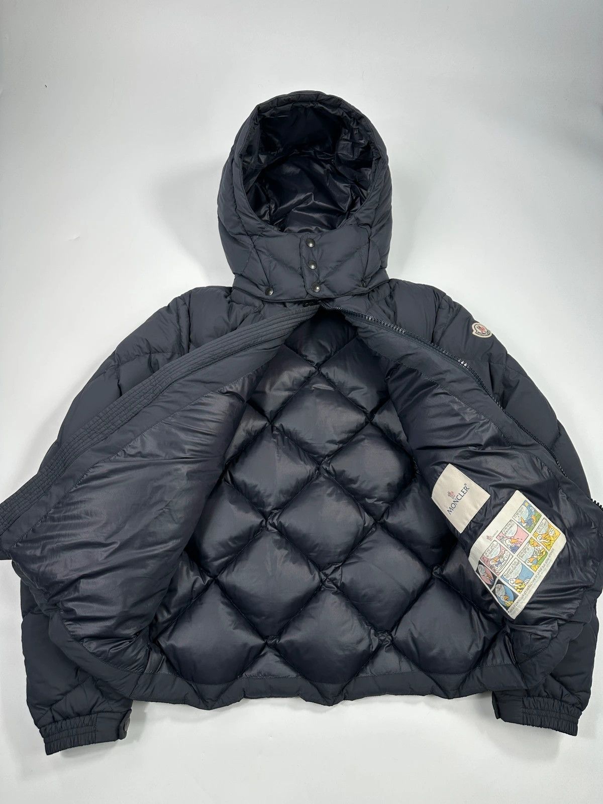 Moncler Moncler Maya Navy Blue Diamonds Puffer Down Hooded Jacket Size US M / EU 48-50 / 2 - 12 Thumbnail