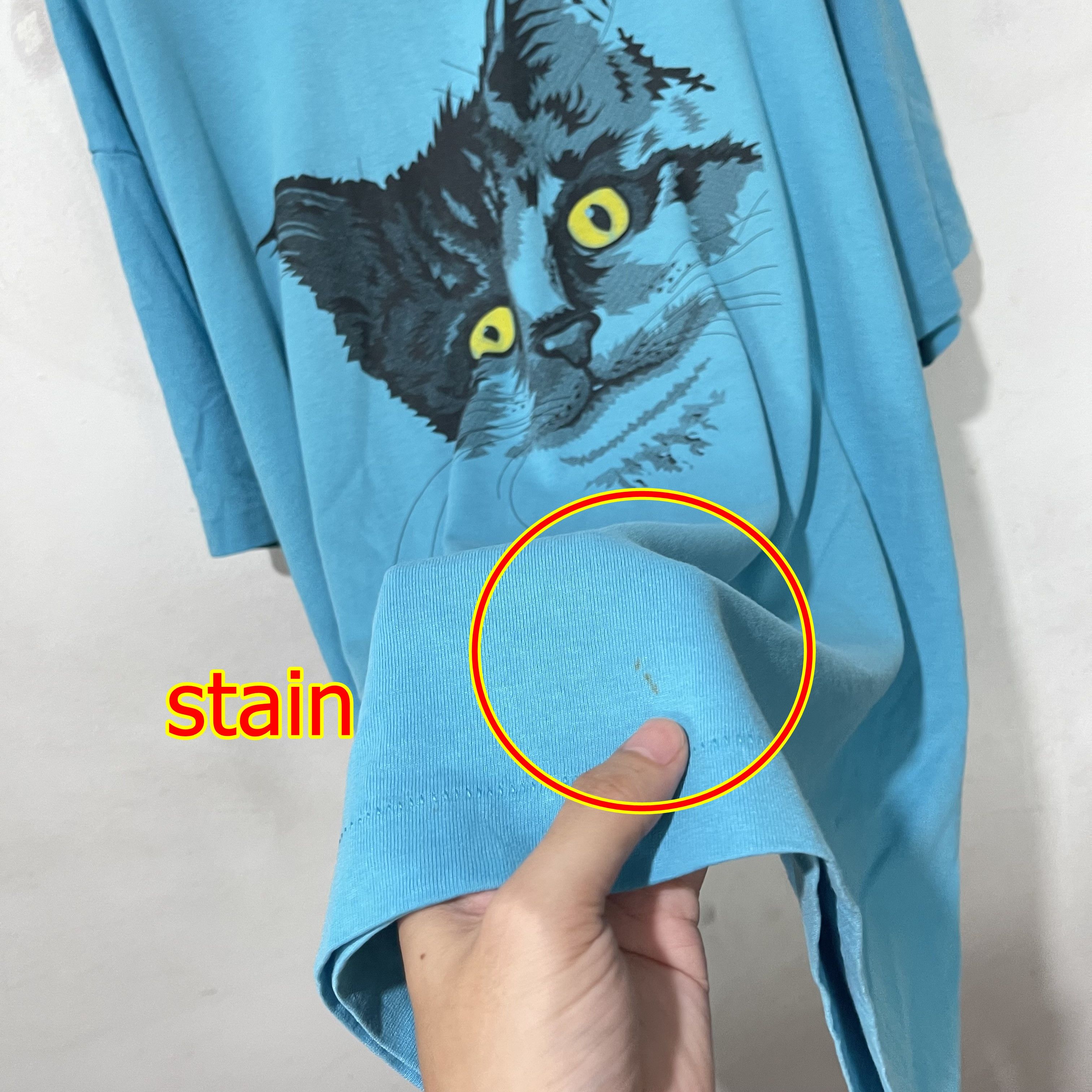 Vintage Vintage 90s Cat Face T-Shirt Size US XXL / EU 58 / 5 - 6 Thumbnail