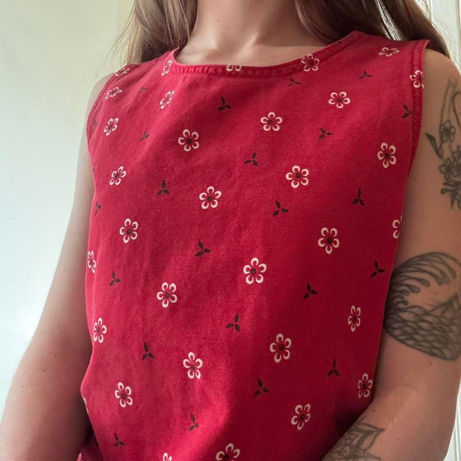 AMI Vintage A.M.I. Red Bandana Cotton Shift Dress Small Summer Size S / US 4 / IT 40 - 3 Thumbnail