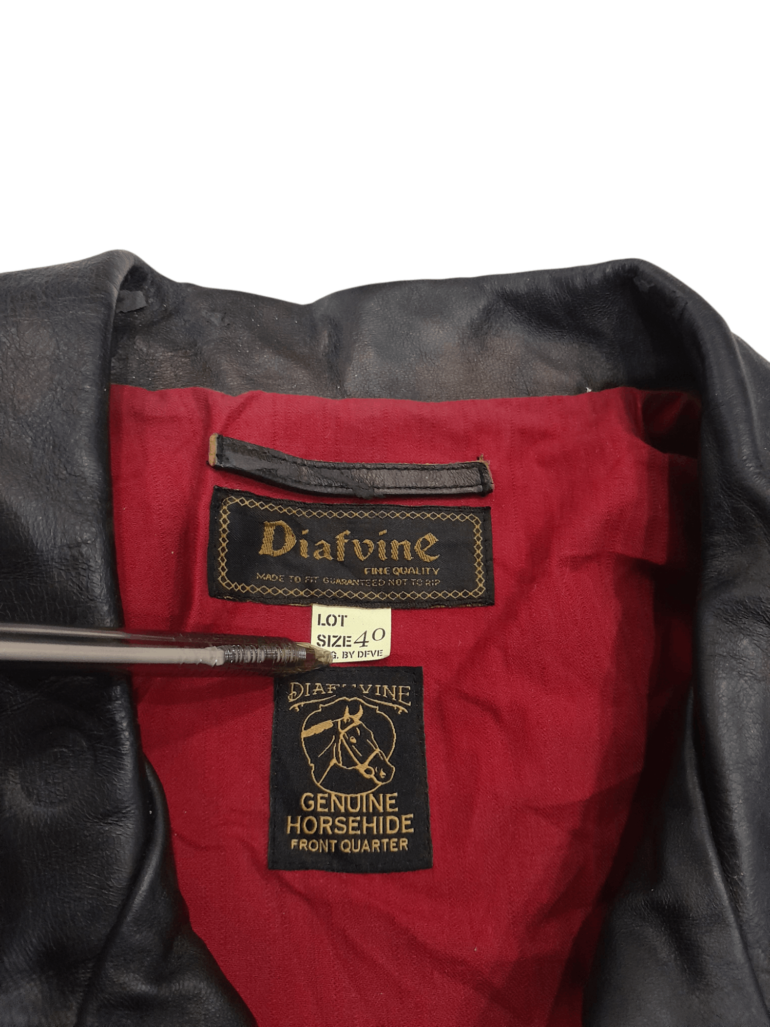 Other DIAFVINE Seung Rae Kim Punk Leather Horsehide Jacket (F467) Size US M / EU 48-50 / 2 - 5 Thumbnail