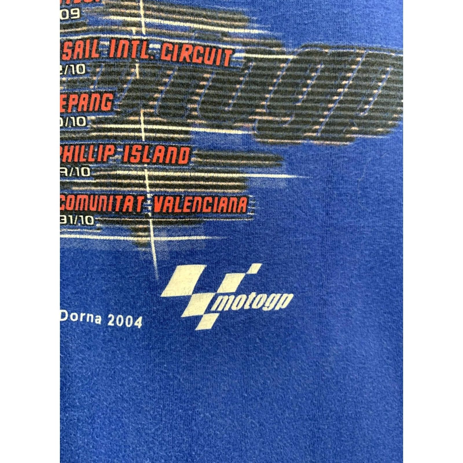 Vintage VINTAGE MotoGP Valencia Grand Prix T-Shirt Blue Official Licensed Size L Men Shirt Size US L / EU 52-54 / 3 - 6 Thumbnail