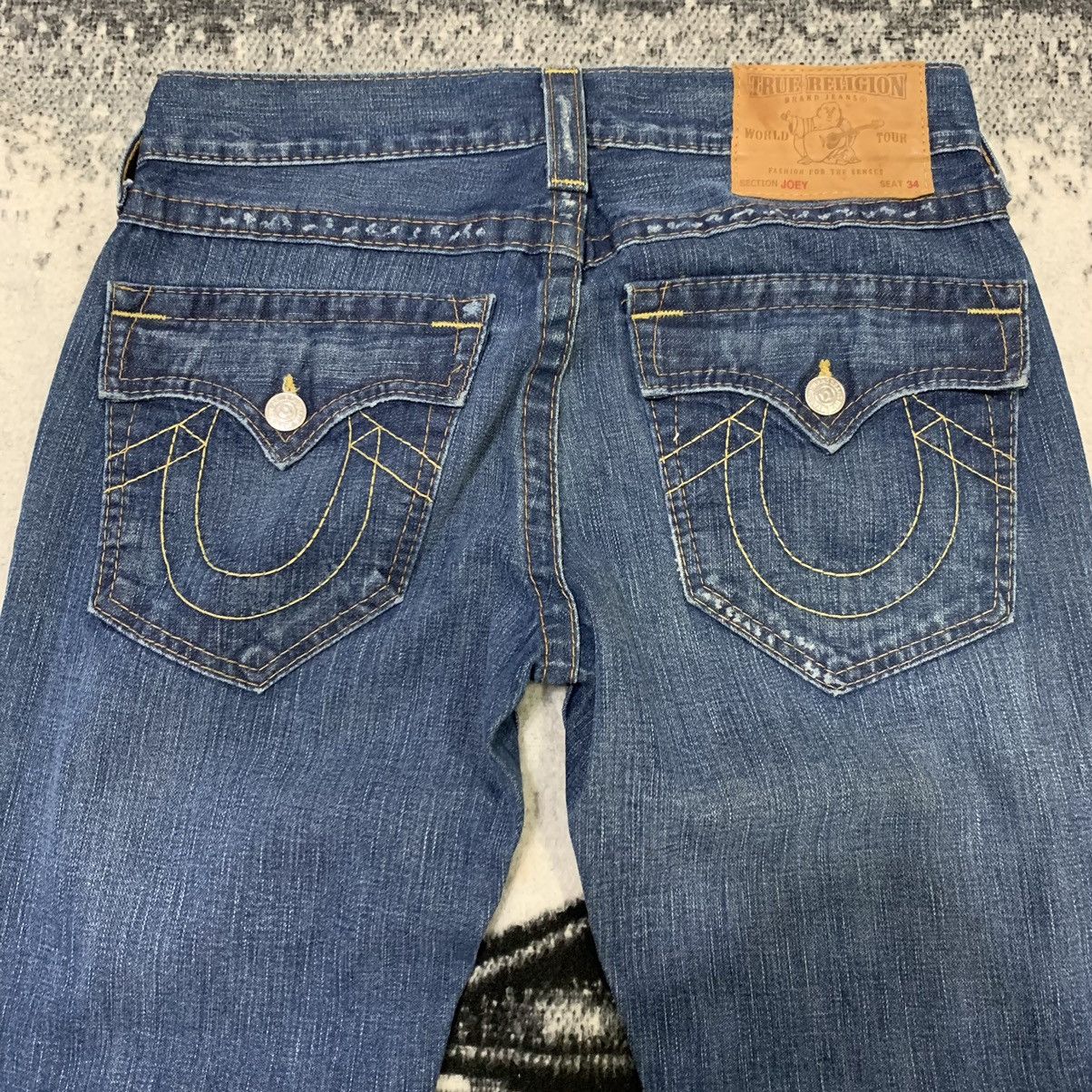 True Religion True Religion Section Joey Leather Distressed Bootcut Jeans Size US 31 - 11 Thumbnail