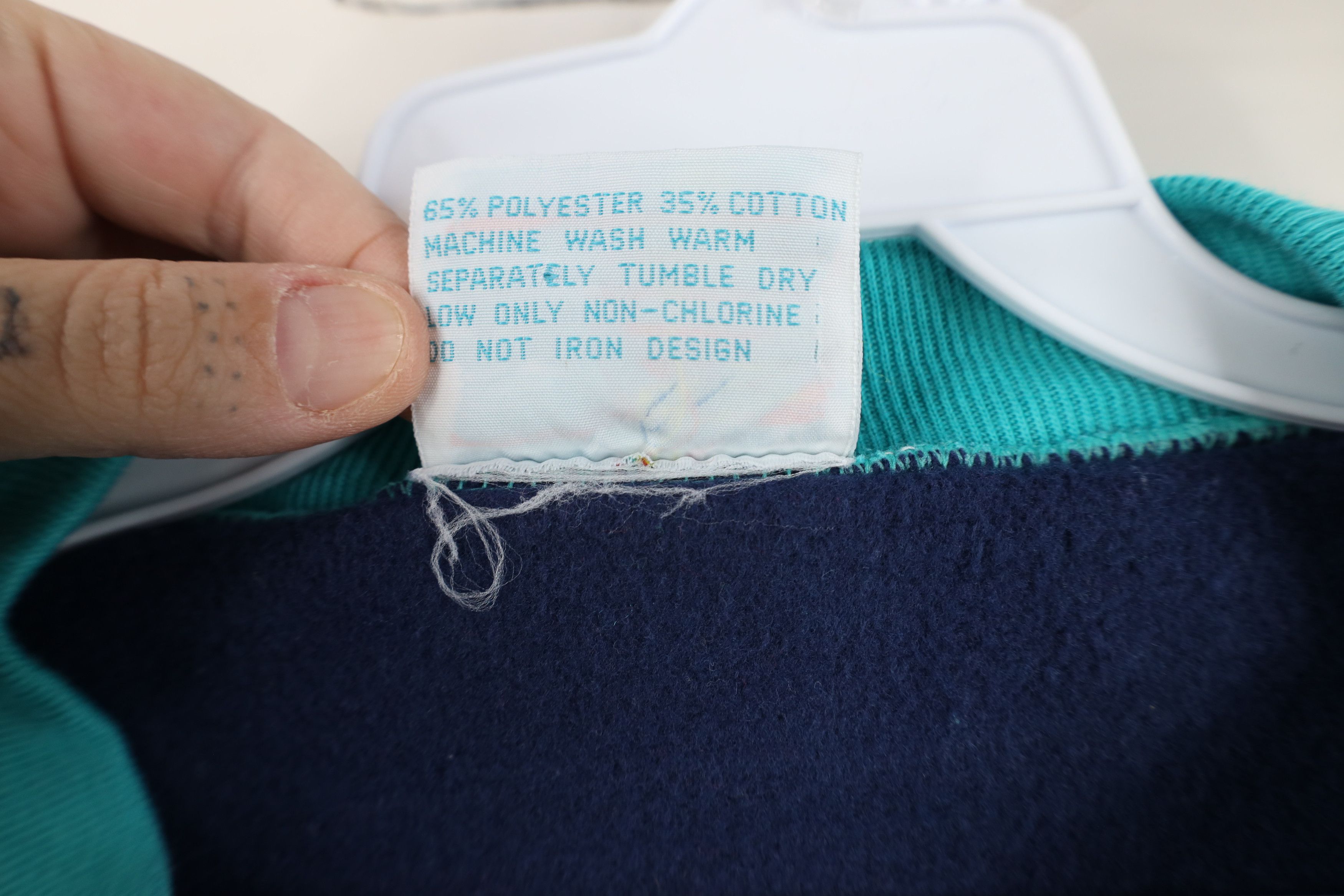 Converse Vintage 90s Converse Chuck Taylor Block Sweatshirt Blue Size XL / US 12-14 / IT 48-50 - 10 Thumbnail