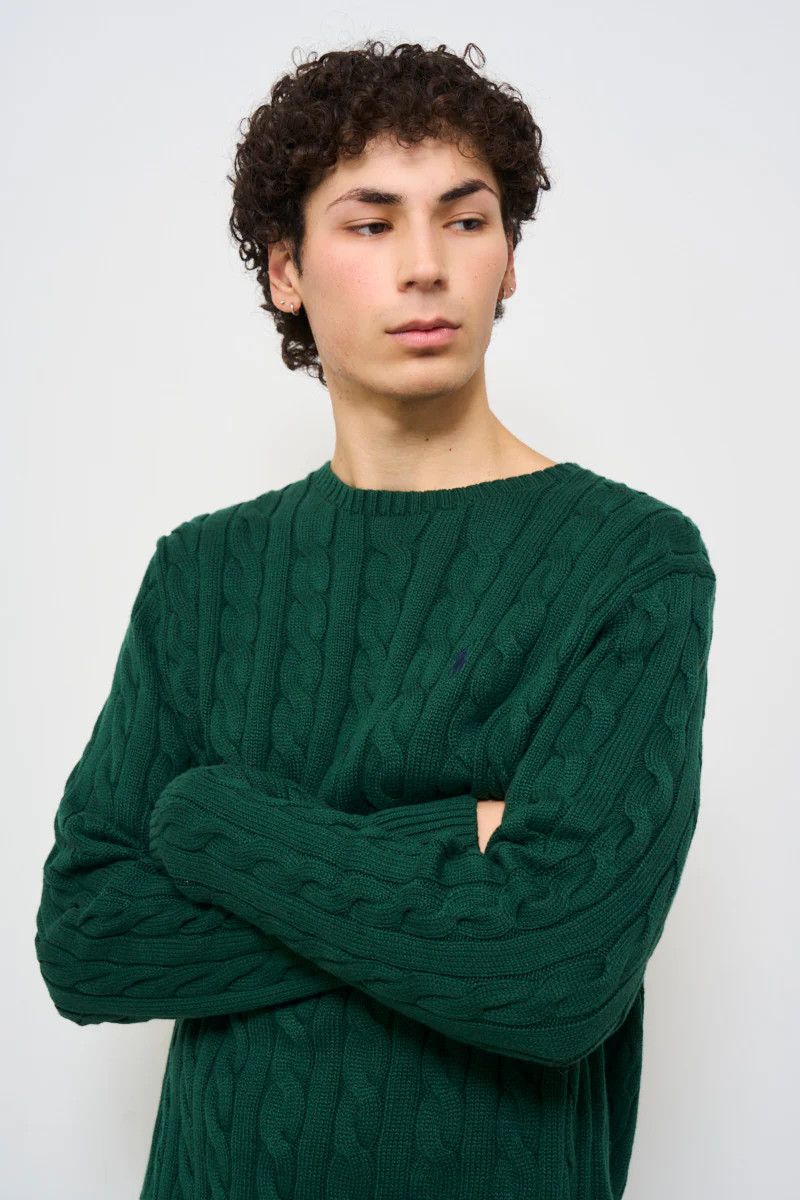 Polo Ralph Lauren o1s22i1n0125 Crewneck Sweater in Green Size US XL / EU 56 / 4 - 2 Thumbnail
