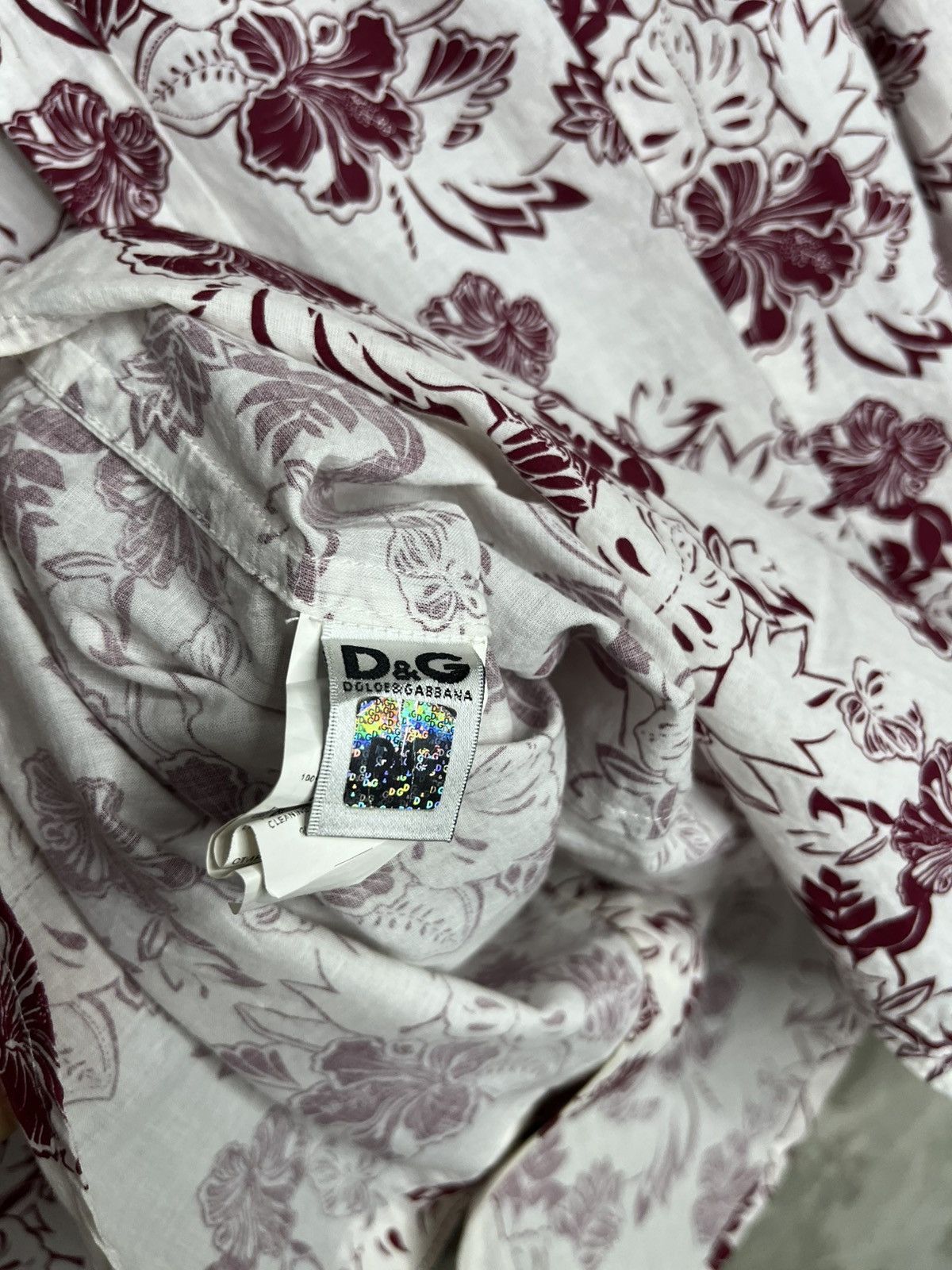 Dolce & Gabbana D&G 2000s Era Avant Garde Floral Button Up Slim Fit Size US S / EU 44-46 / 1 - 7 Thumbnail