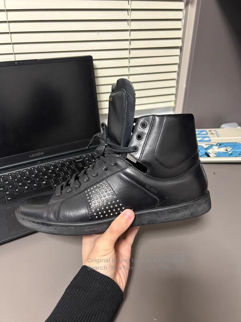 Saint Laurent Paris Saint Laurent Paris High Top Studs Size US 7 / EU 40 - 5 Thumbnail