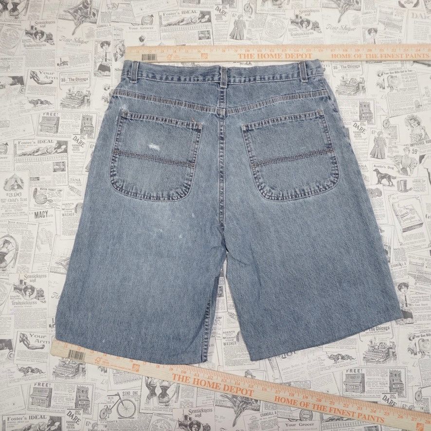 Faded Glory 33x30 - Vintage Y2K faded glory denim faded carpenter jorts Size US 33 - 5 Thumbnail