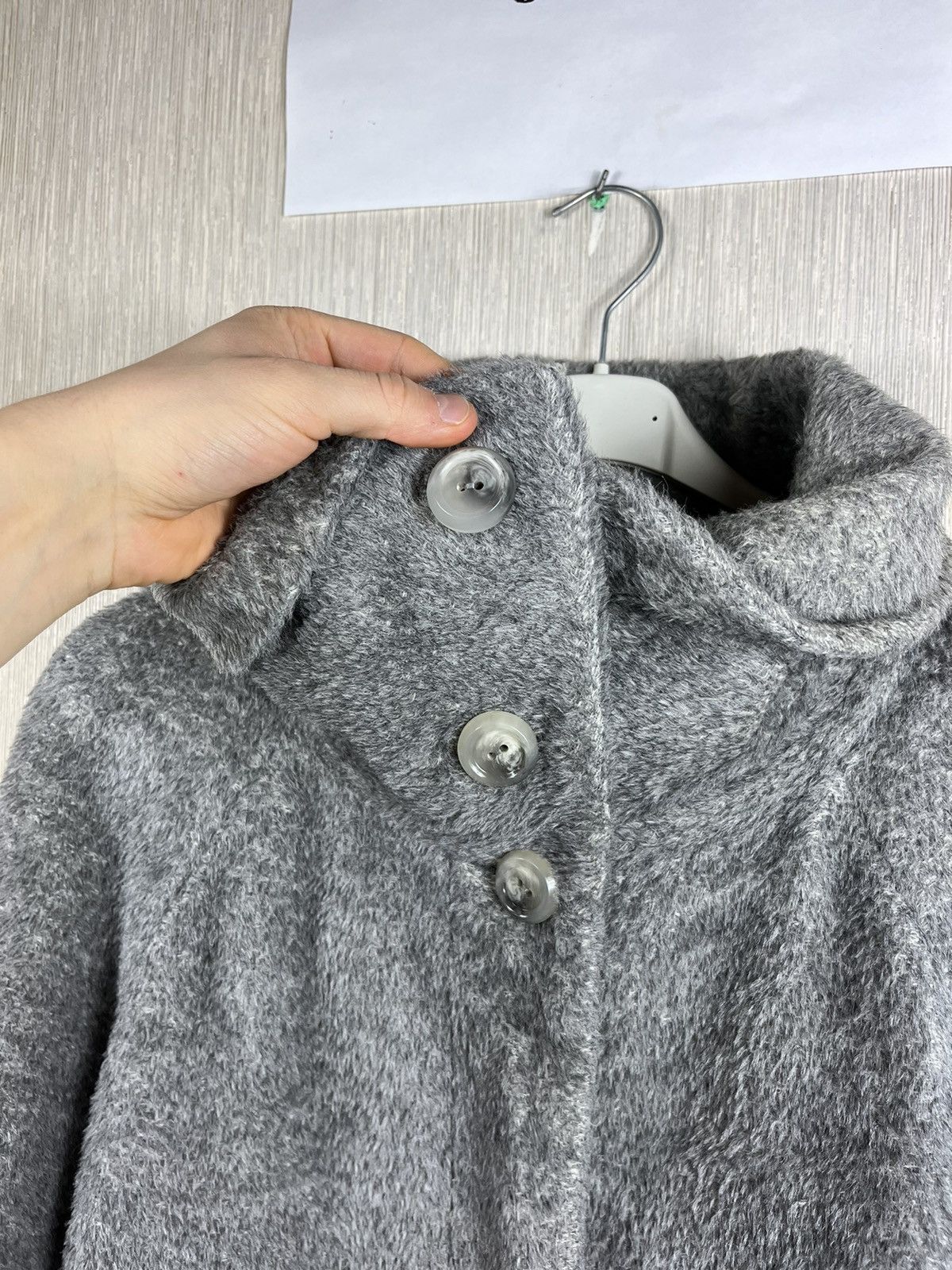 Designer × Max Mara Max Mara Studio alpaca wool coat fuzzy hairy Size M / US 6-8 / IT 42-44 - 17 Thumbnail