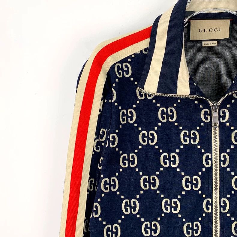 Gucci Gucci Color-matched logo jacquad full-printed cotton lapel Size US S / EU 44-46 / 1 - 3 Thumbnail