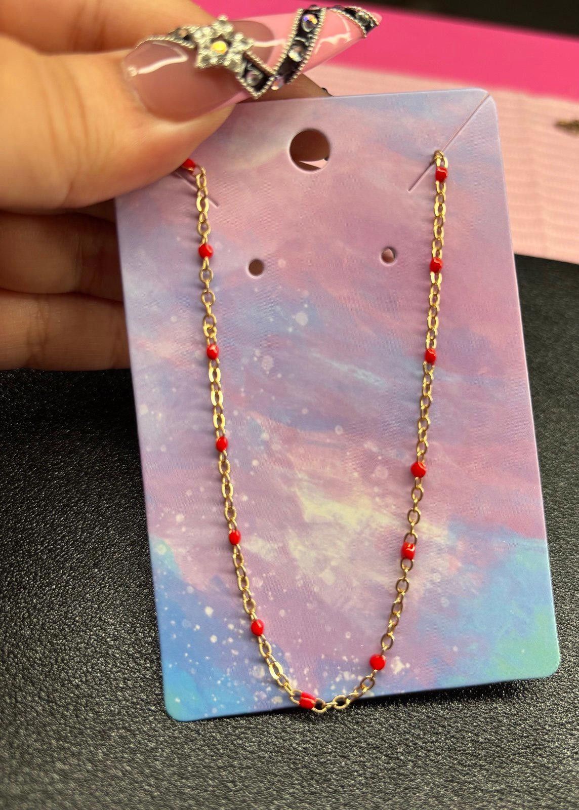 Handmade Necklace with red beads Size ONE SIZE - 1 Preview