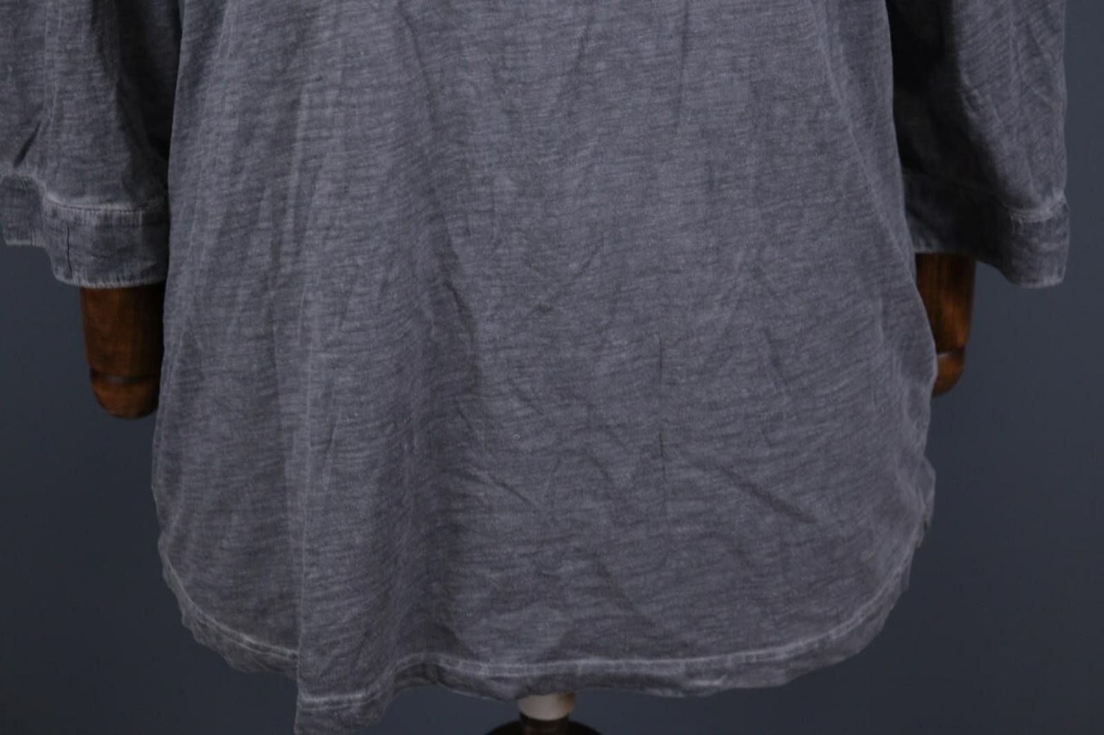 Thom Krom Thom Krom Gray Henley Lagenlook Tunic Blouse Shirt Size L Size L / US 10 / IT 46 - 2 Thumbnail