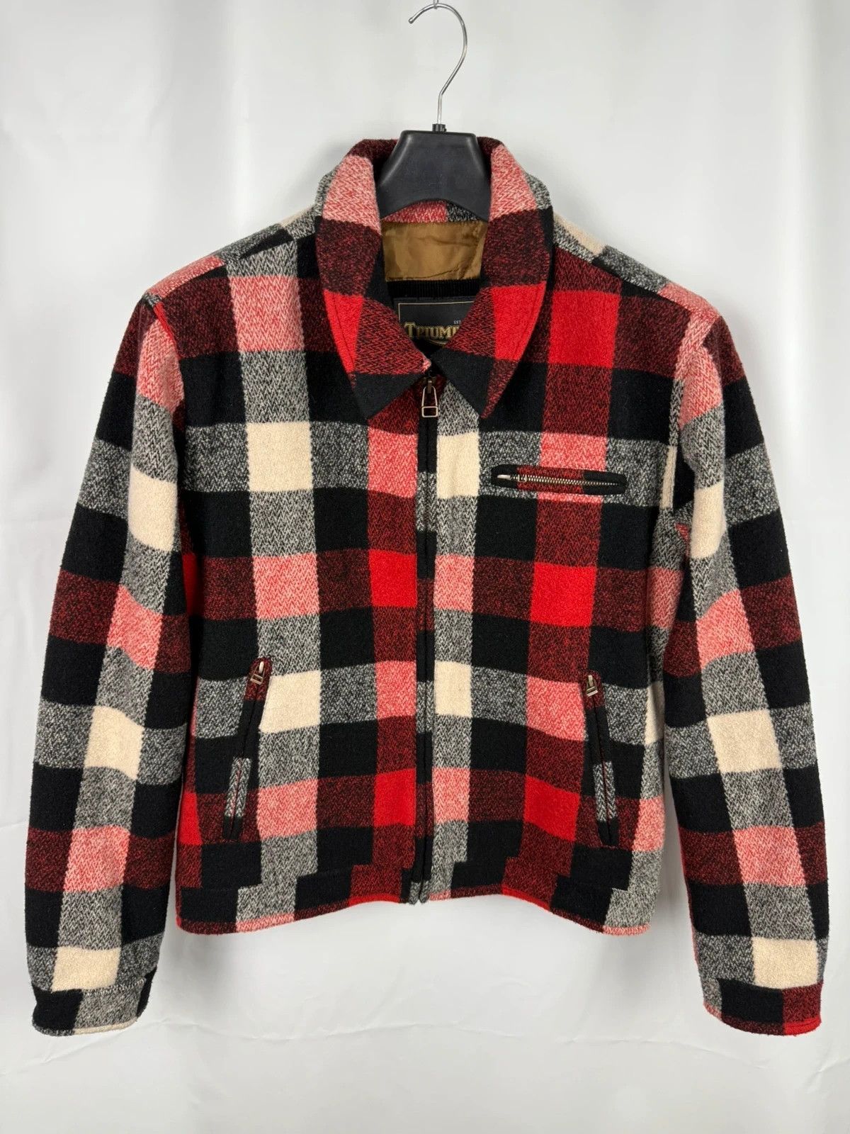 Other Triumph Motorcycles Plaid Wool Bomber Jacket size S Size US S / EU 44-46 / 1 - 1 Thumbnail