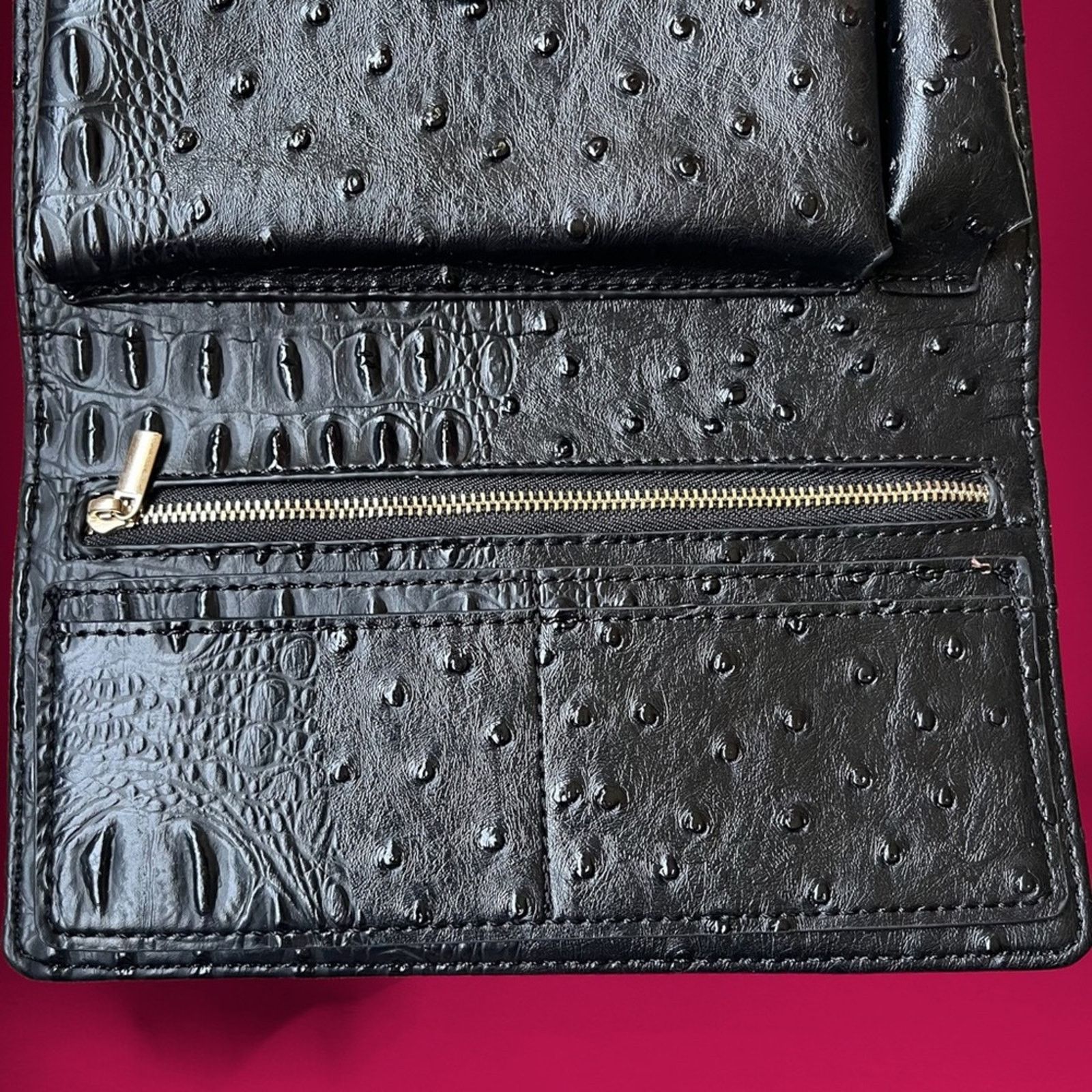 Other Pebbled Wallet Purse Textured Tri-Fold Women’s Vegan Leather Size ONE SIZE - 7 Thumbnail