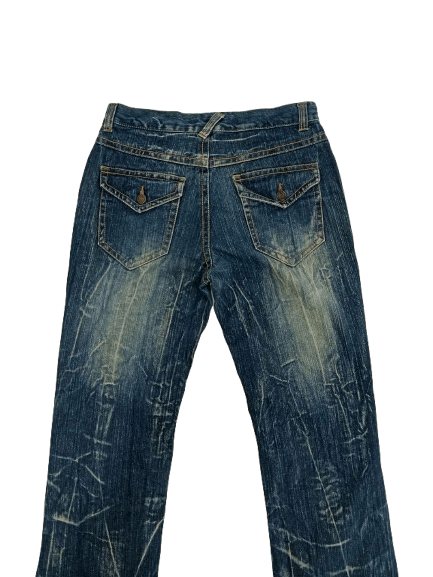 Japanese Brand Vintage Unbrand Jean's Electric Flash Style Blue Denim Size US 30 / EU 46 - 4 Thumbnail