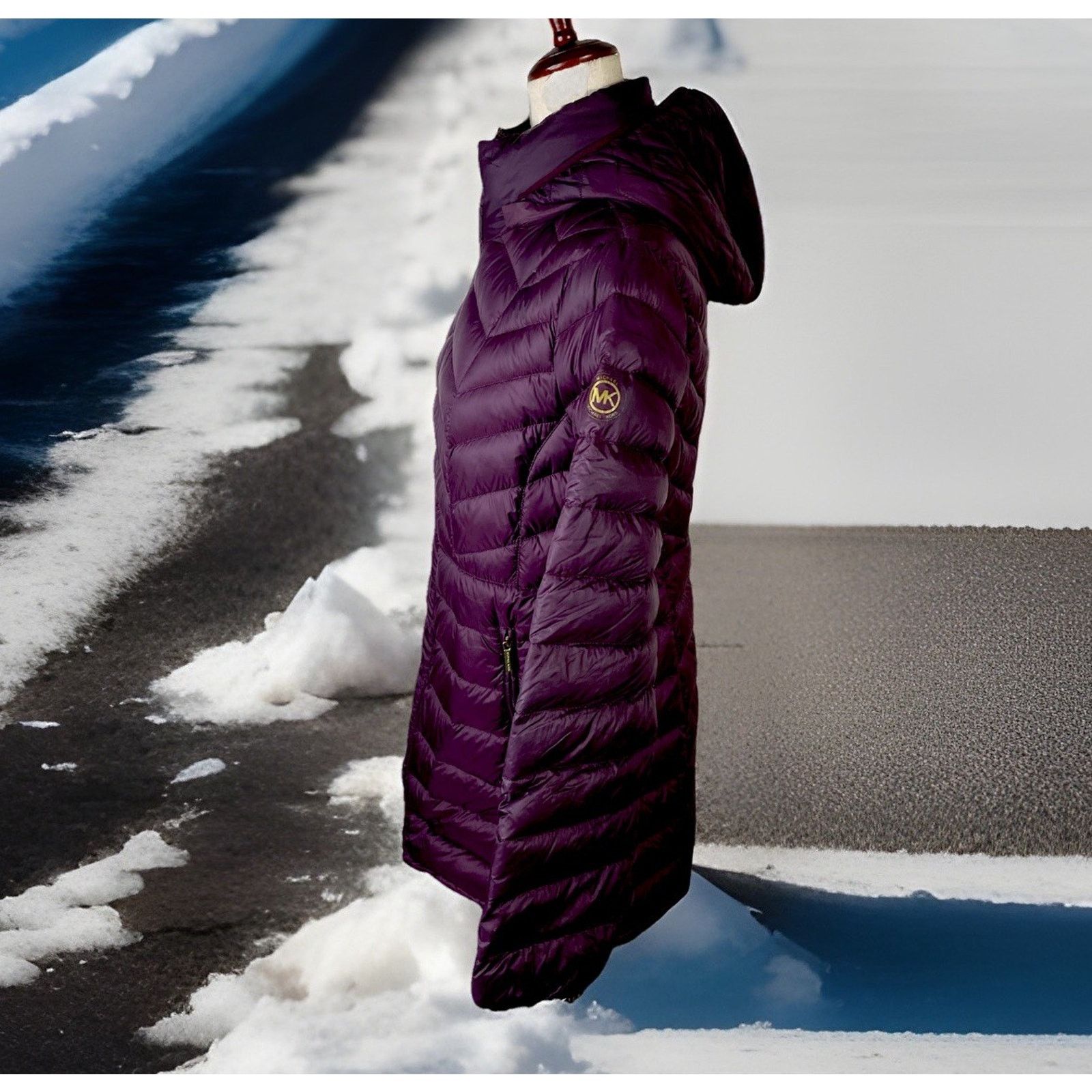 Michael Kors MICHAEL MICHAEL KORS Quilted Down Hooded Puffer Coat Sz: M Size M / US 6-8 / IT 42-44 - 3 Thumbnail