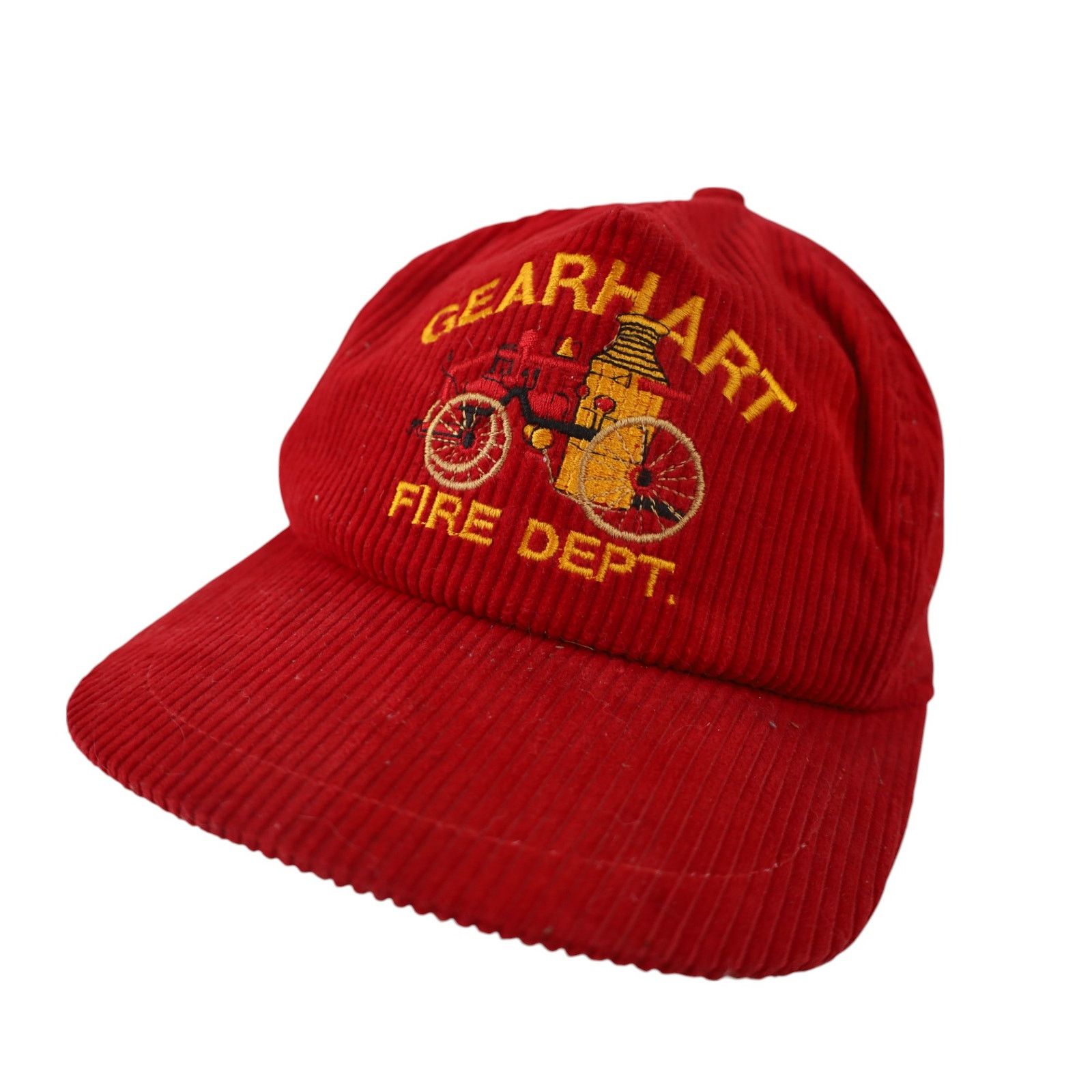 Vintage True Vintage Gearhart Fire Dept Corduroy Trucker Hat Size ONE SIZE - 1 Thumbnail