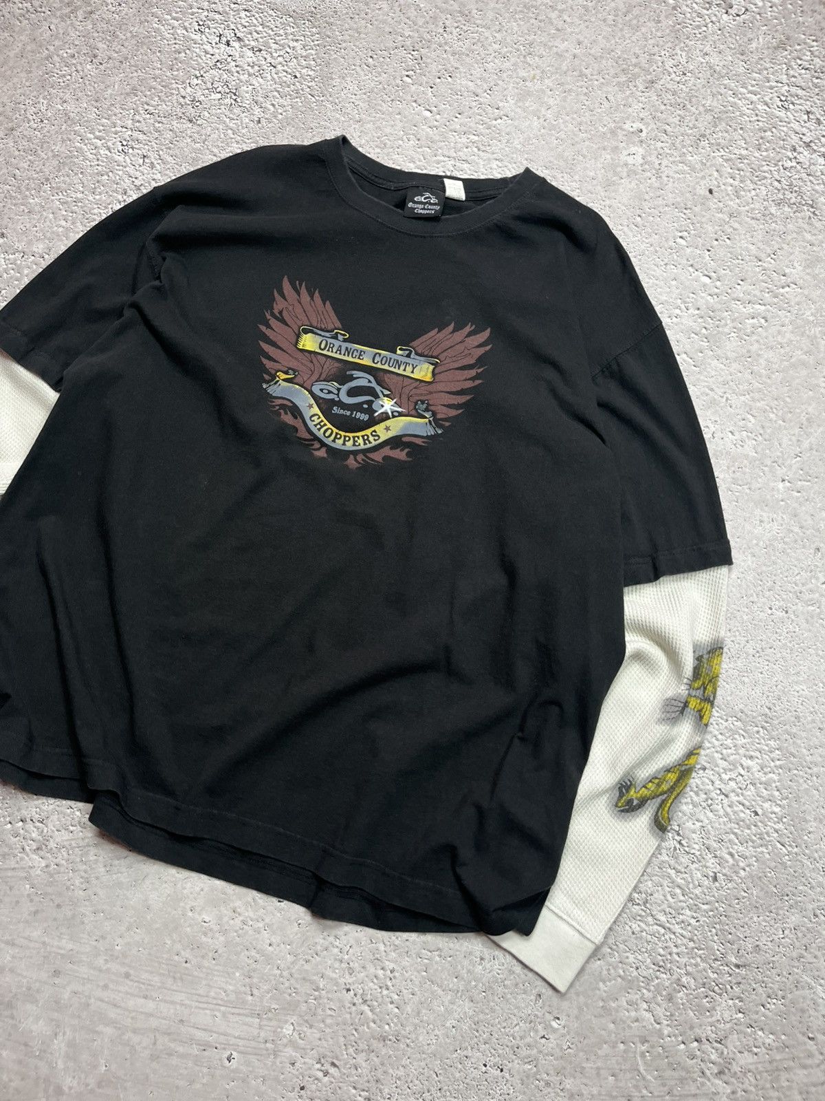 Other Orange County Choppers layered long sleeve double layer tee Size US XXL / EU 58 / 5 - 2 Thumbnail