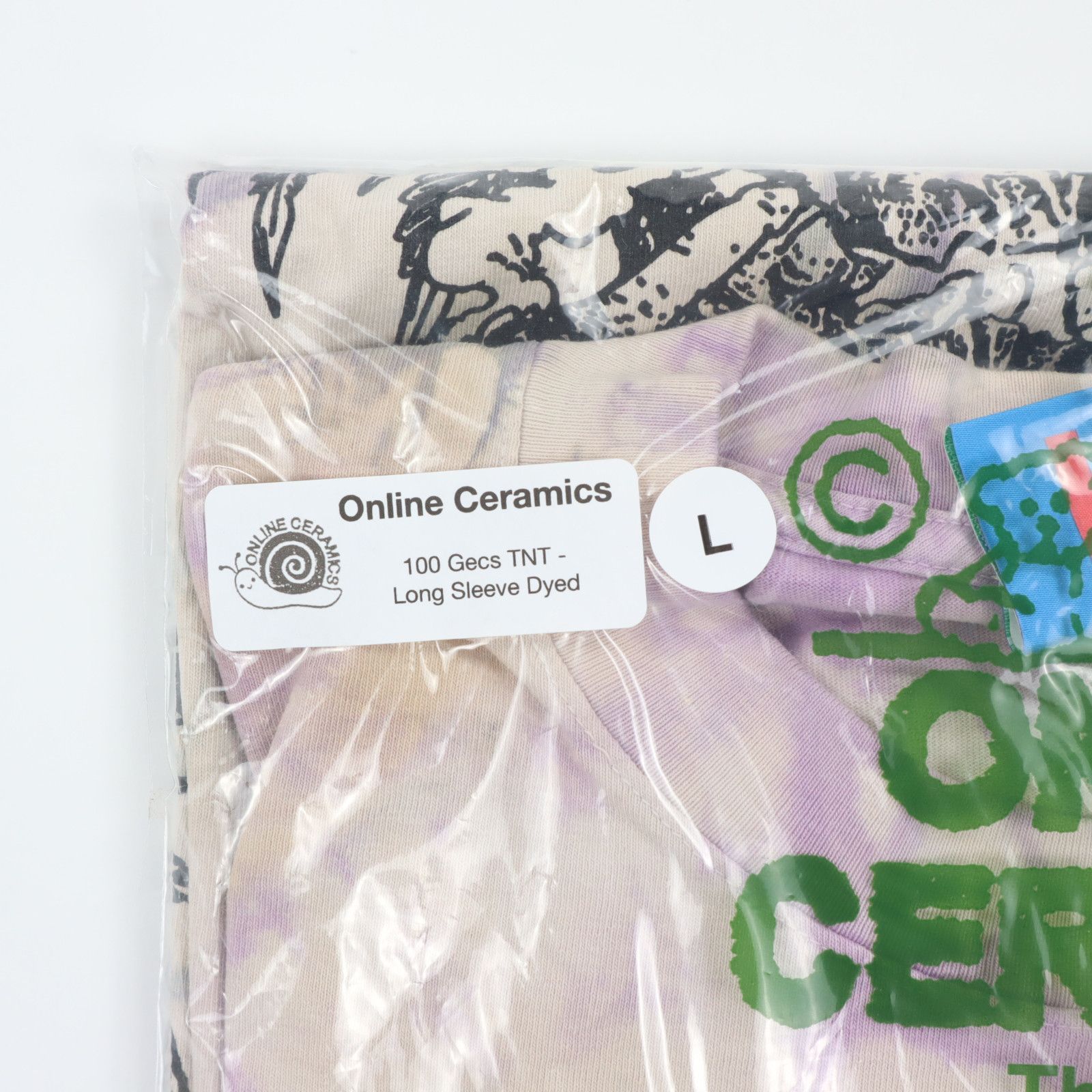 Band Tees × Online Ceramics Online Ceramics x 100 Gecs TNT T-Shirt Long Sleeve Tie Dye Size US L / EU 52-54 / 3 - 4 Thumbnail