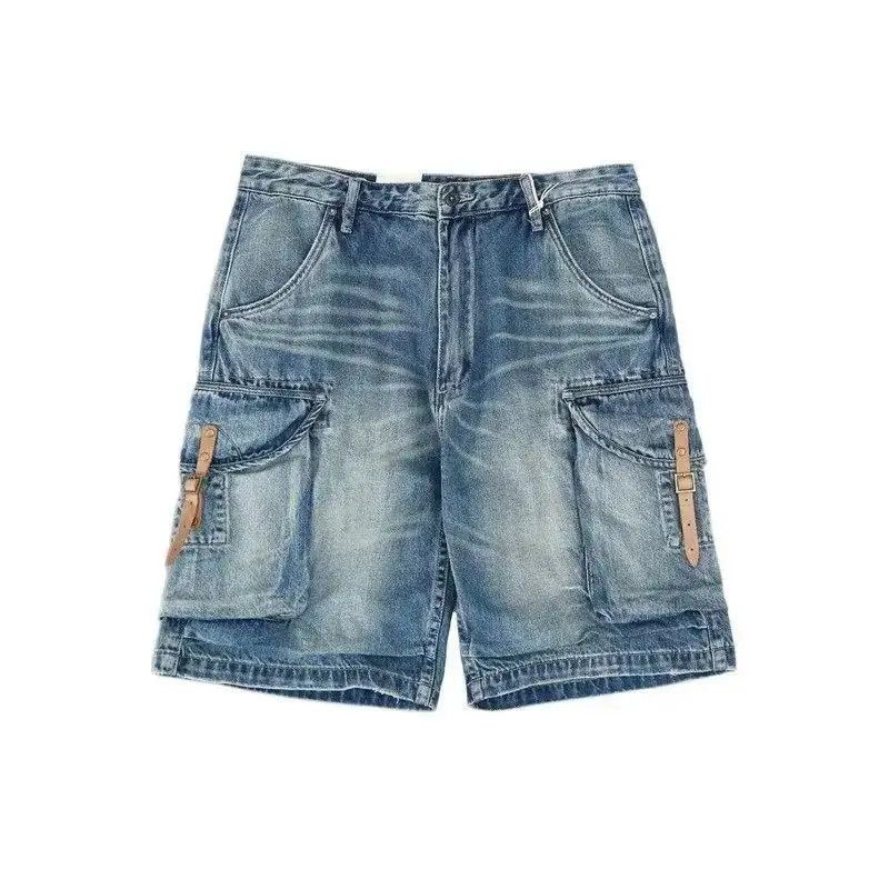 Japanese Brand Retro loose pocket denim shorts Size US 32 / EU 48 - 4 Thumbnail
