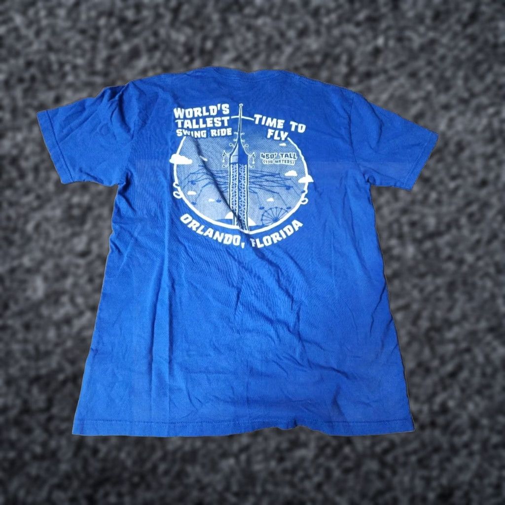 Next Level Starflyer World's Tallest Swing Ride Double Sided T Shirt Blue Next Level Adult Unisex Large Size US L / EU 52-54 / 3 - 1 Thumbnail