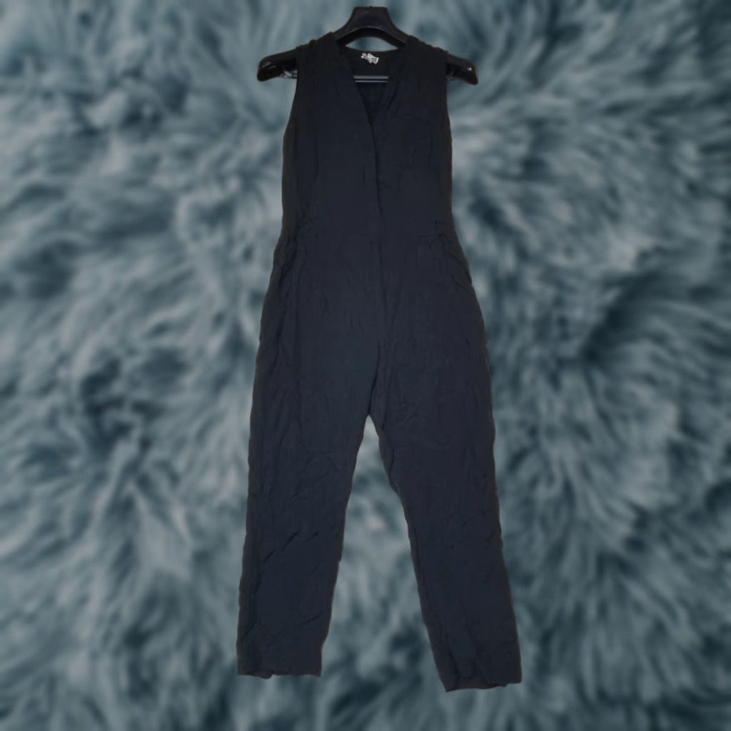 Anthropologie Mo:Vint Anthropologie Black Sleeveless Romper Jumpsuit Women S One-Piece Pockets Adjustable Waist Tailored Casual Workwear Size 28" / US 6 / IT 42 - 1 Thumbnail