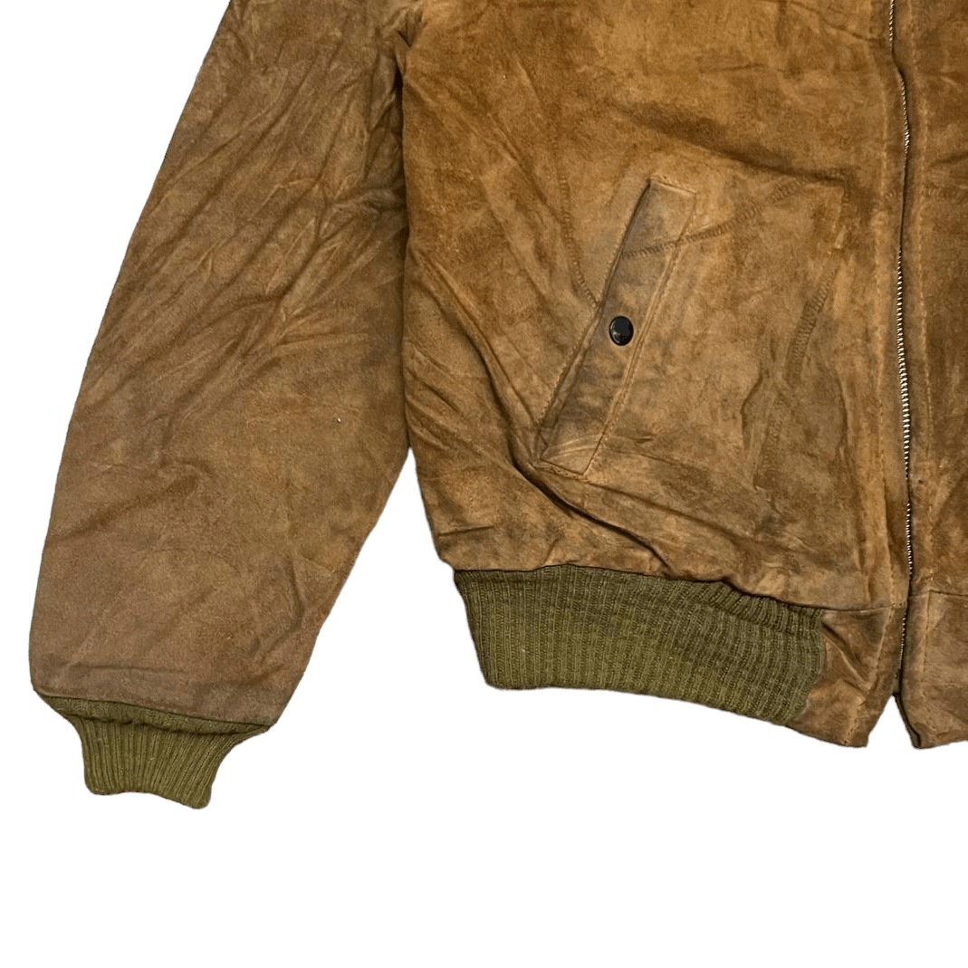 Vintag Cooper Genuine Leather Bomber Jacket Sherpa Lining