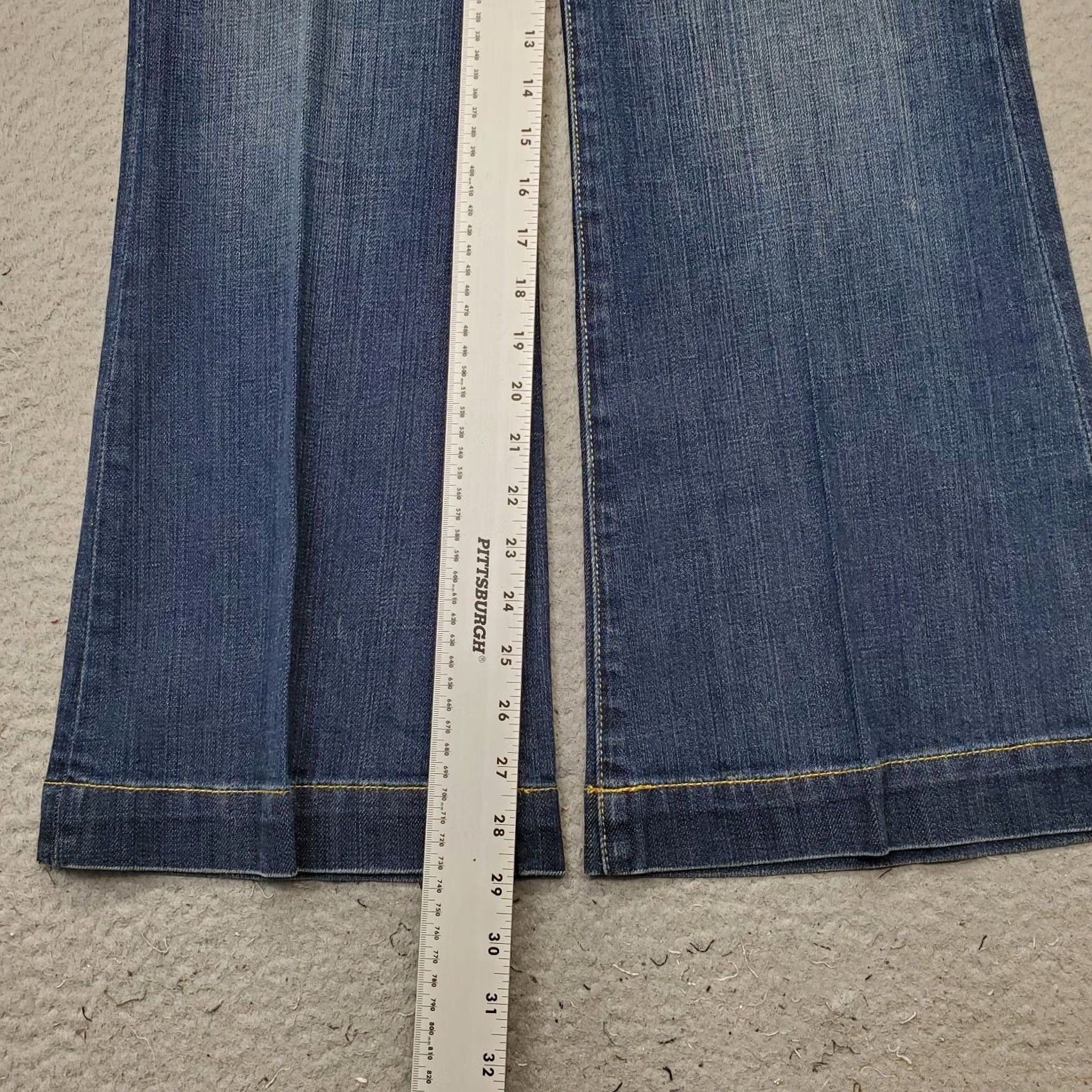 Denime X2 Womens Size 8 Bootcut Jeans Blue Denim Stretch Full Length Size 30" / US 8 / IT 44 - 4 Thumbnail