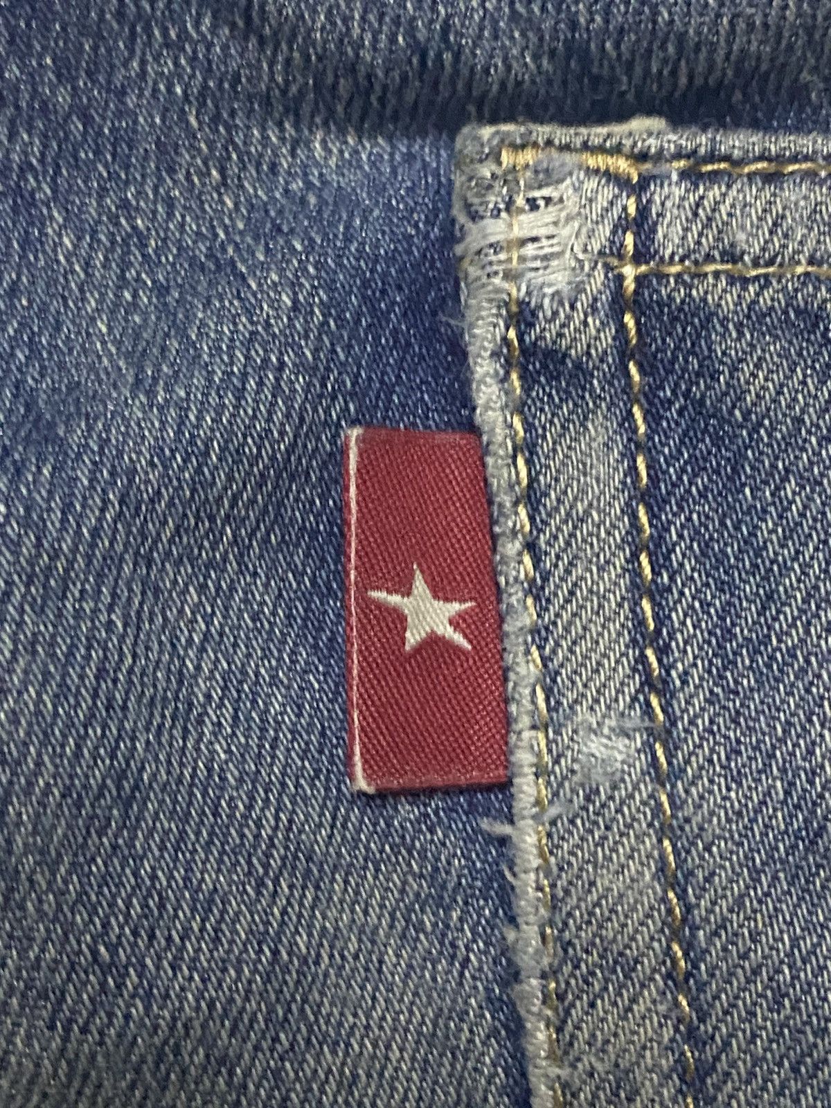 Japanese Brand Vintage Japanese Brand Repaired Style Distressed Slim Fit Size US 34 / EU 50 - 11 Thumbnail