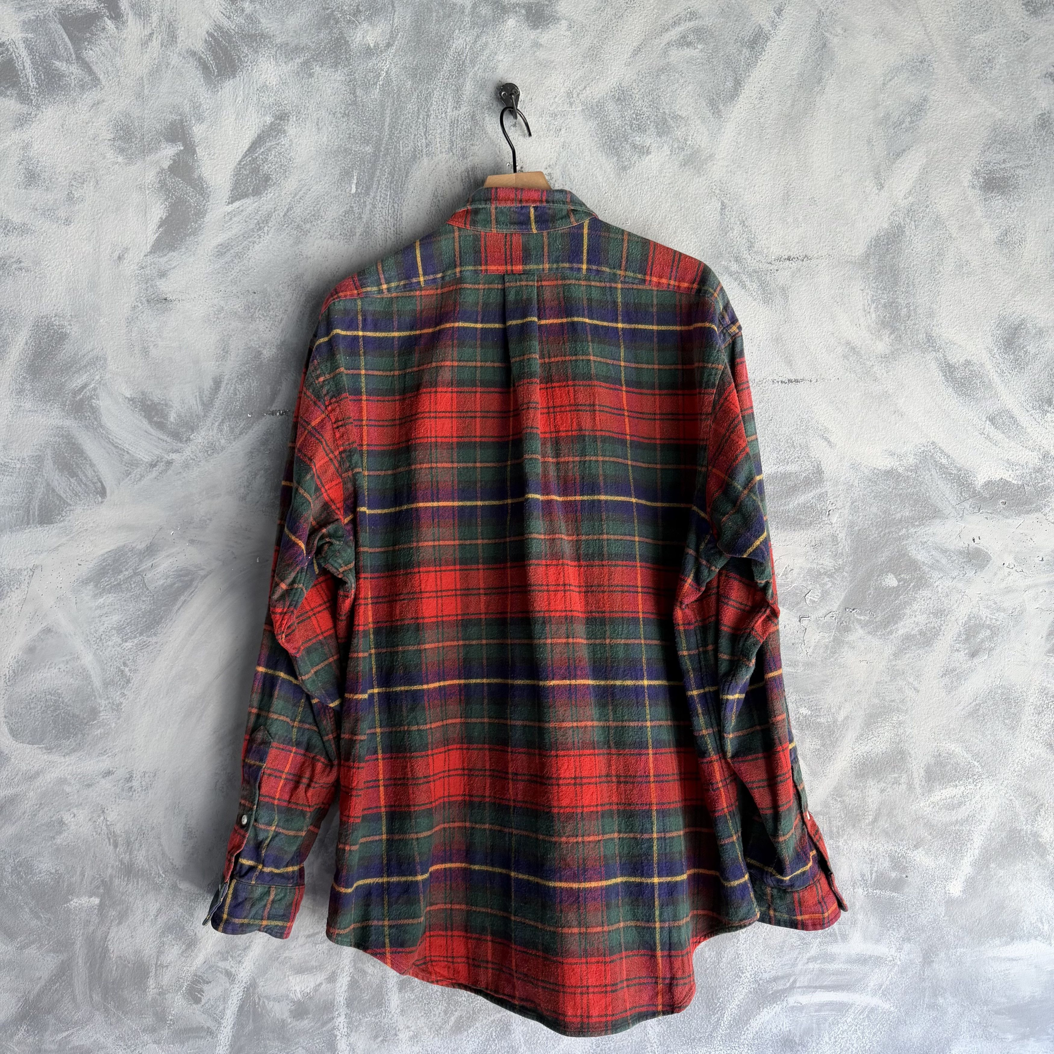 Polo Ralph Lauren Vtg Polo Ralph Lauren Button Down Shirt Tartan Plaid Flannel Size US XL / EU 56 / 4 - 5 Thumbnail