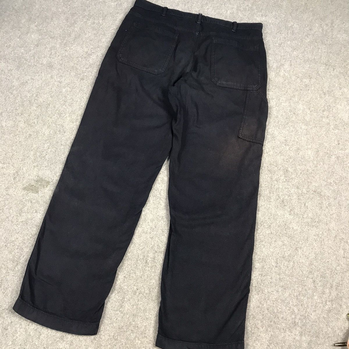 Japanese Brand JAPANESE UNIQLO DOUBLE KNEE SUN FADED NAVY BAGGY PANTS Size US 34 / EU 50 - 12 Thumbnail