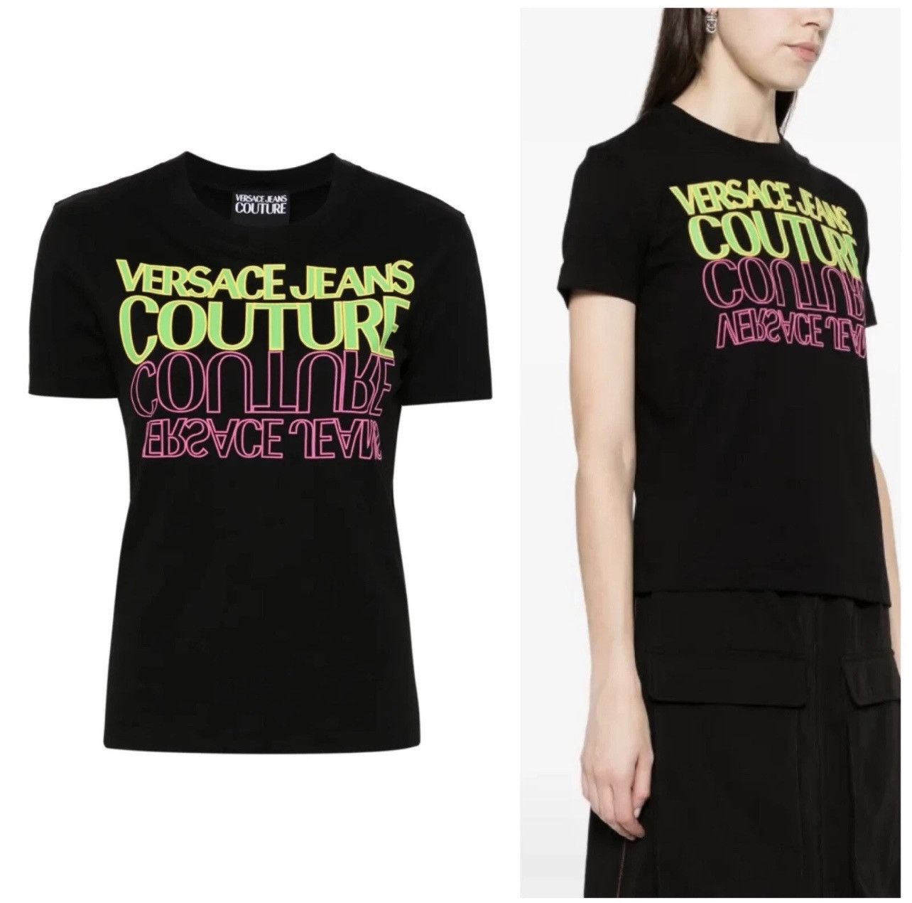 Versace Jeans Couture Versace Big Logo T-Shirt Tee Size M / US 6-8 / IT 42-44 - 2 Thumbnail
