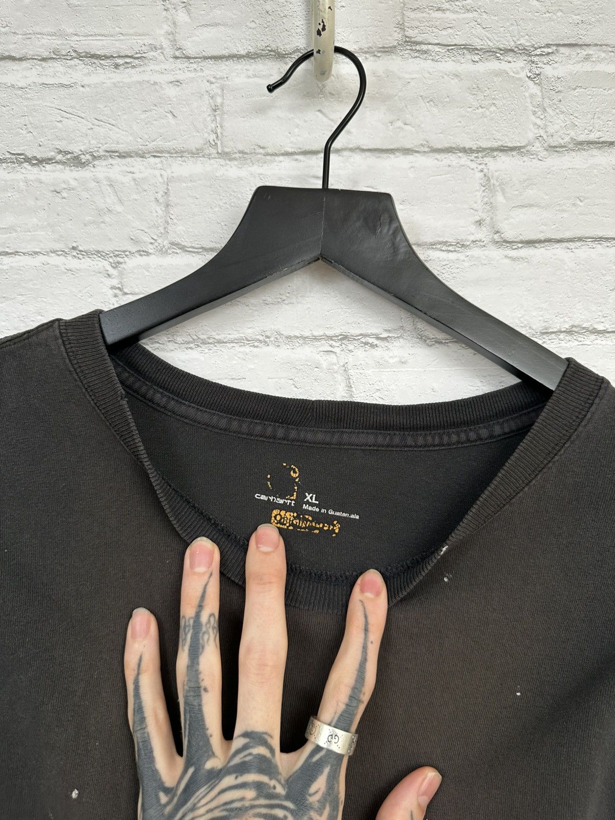 Carhartt (XXL) SICK PAINT THRASHED Faded Carhartt Longsleeve Tee Size US XXL / EU 58 / 5 - 9 Thumbnail