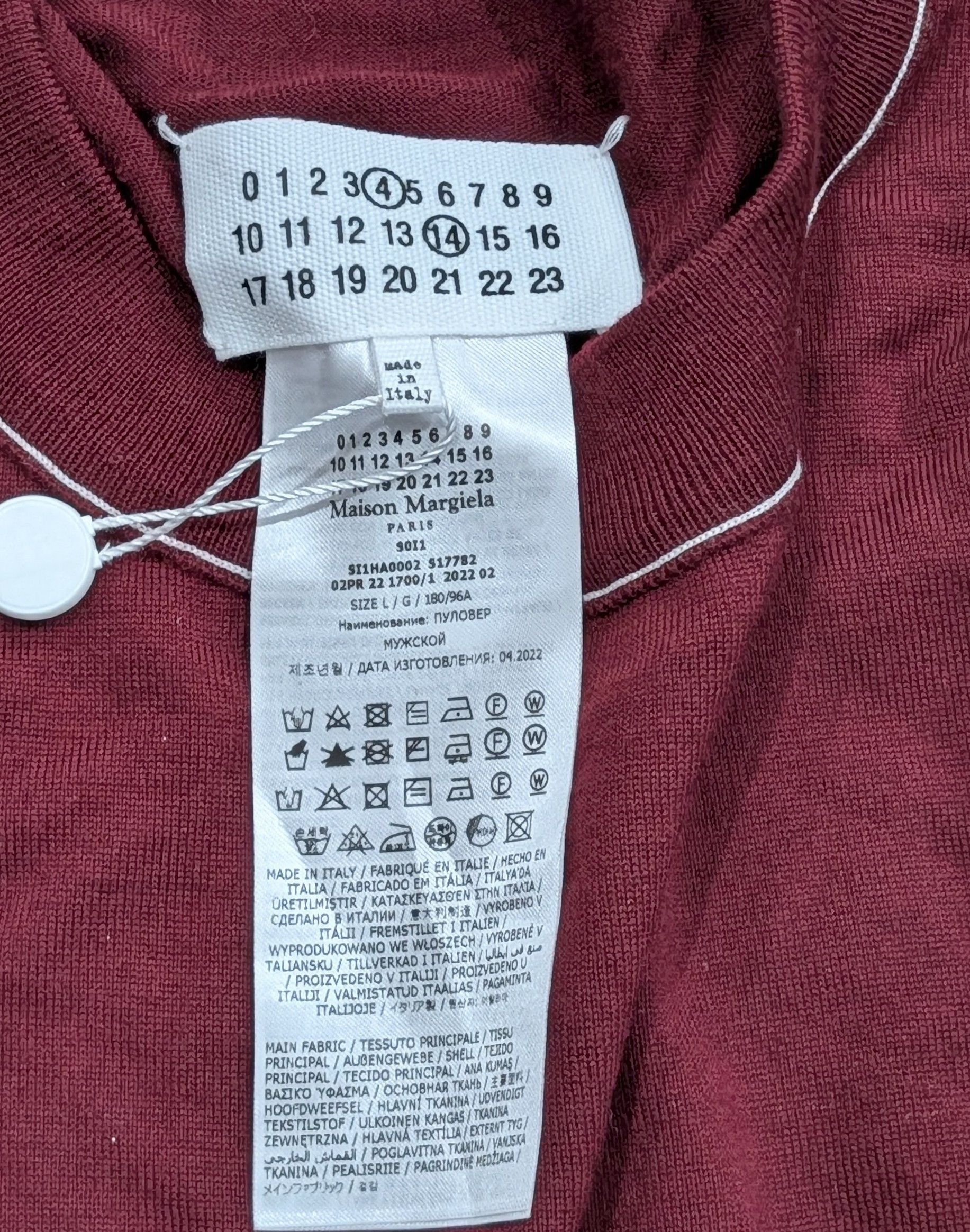 Maison Margiela Maison Margiela Wool Crewneck Sweater Bordeaux Large Size US L / EU 52-54 / 3 - 5 Thumbnail