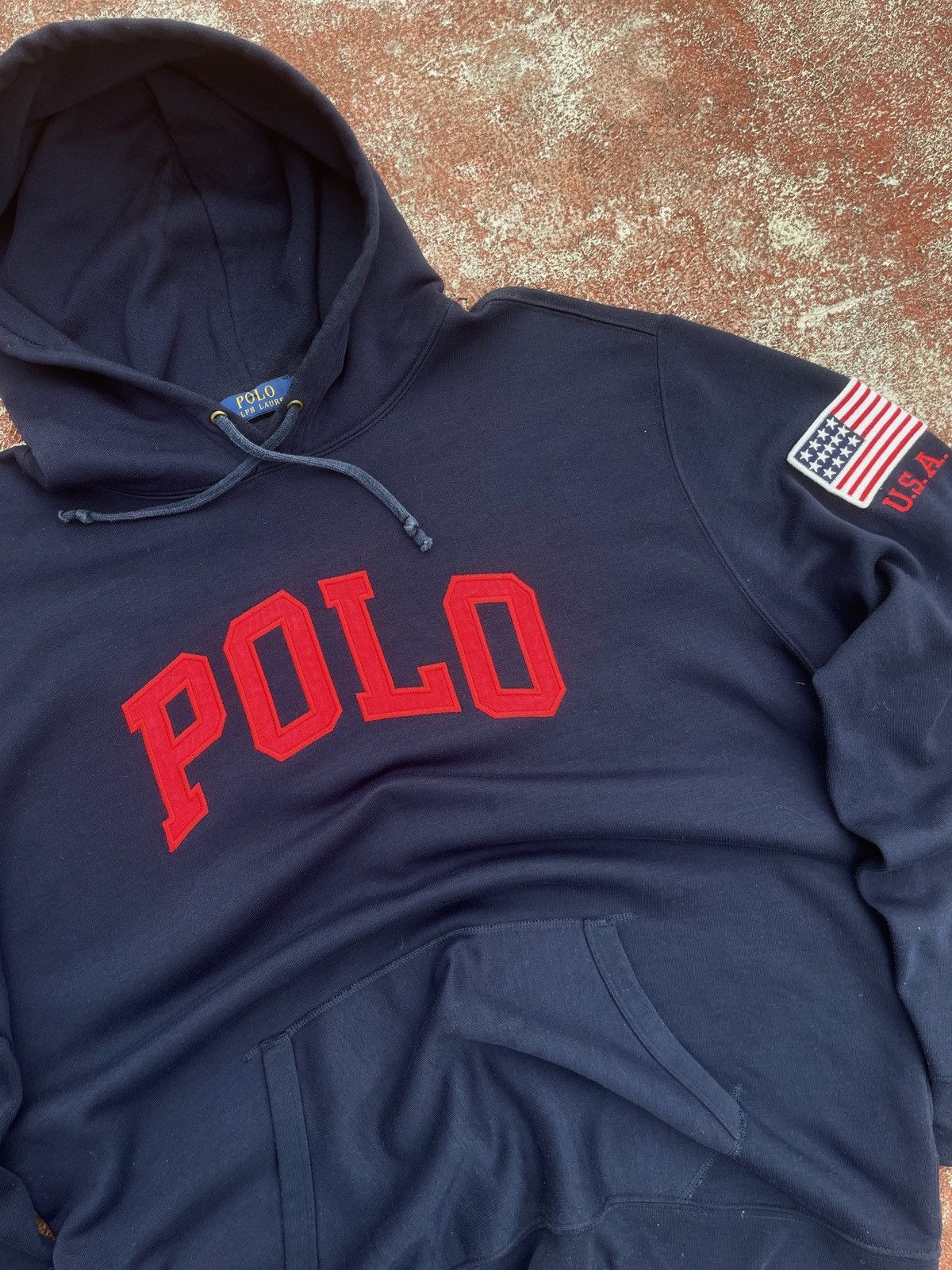 Polo Ralph Lauren Vintage polo Ralph lauren big logo spell out hoodie Size US XL / EU 56 / 4 - 5 Thumbnail