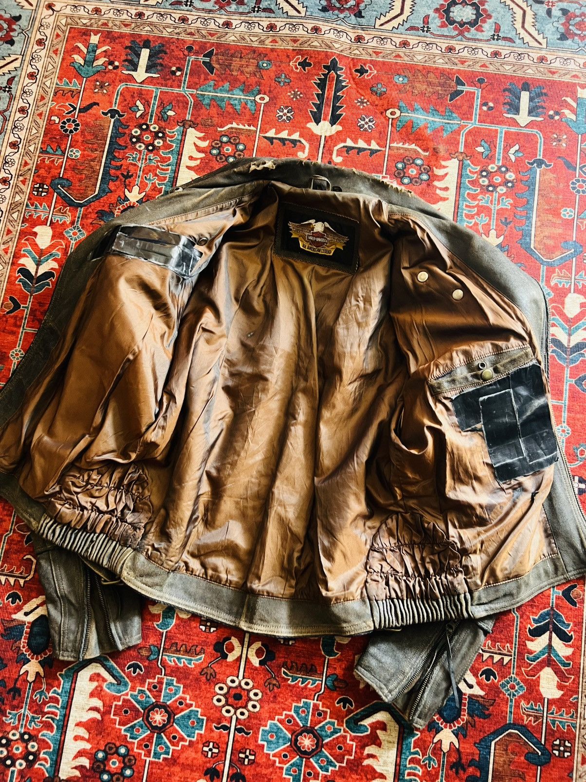 Harley Davidson Vintage Harley Davidson Billings Brown Leather Jacket Size US L / EU 52-54 / 3 - 7 Thumbnail