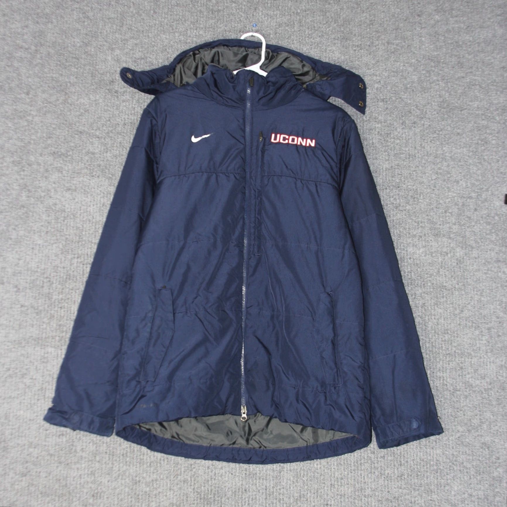 Nike Nike UConn Jacket Mens S Navy Blue Storm-Fit Hooded Puffer Collegiate Sportswear Size US S / EU 44-46 / 1 - 2 Thumbnail