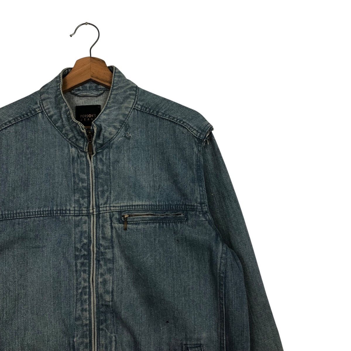Japanese Brand 📌Vintage Biker Denim Jacket Person's Jeans Issey Miyake Size US L / EU 52-54 / 3 - 7 Thumbnail