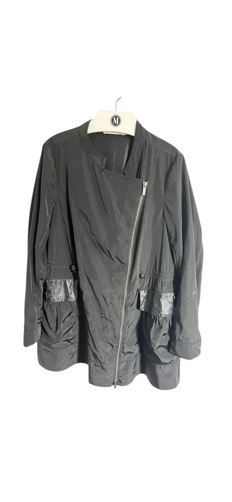 Japanese Brand × Vintage Y2K Nylon Black Jacket Asymmetrical like jpg yohji y3 Size S / US 4 / IT 40 - 1 Thumbnail