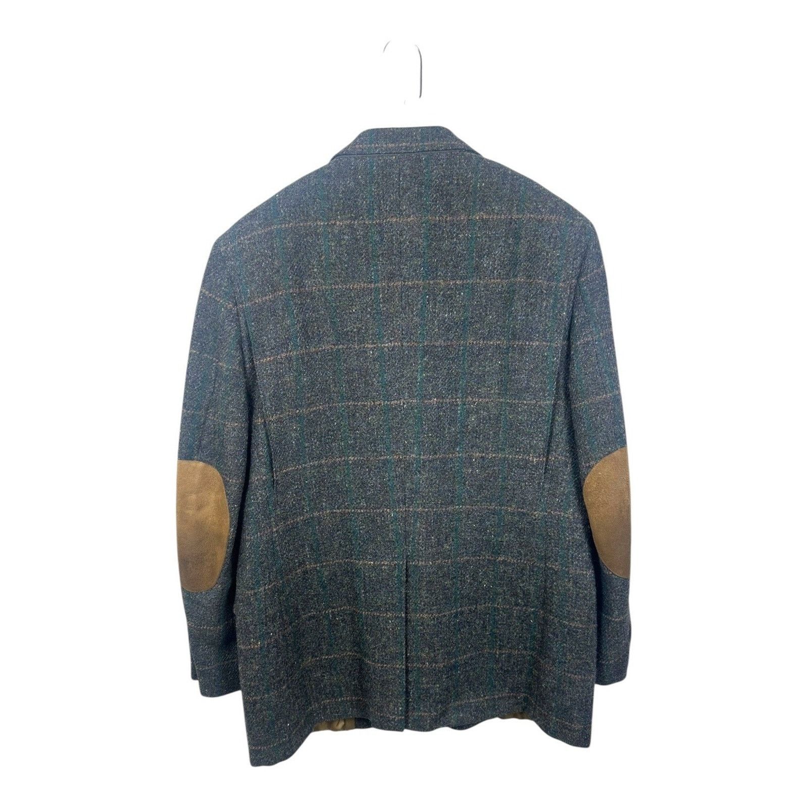 Harris Tweed GOKEYS Harris Tweed Men's Sport Coat Blazer Plaid Wool 42R Size 42R - 2 Thumbnail