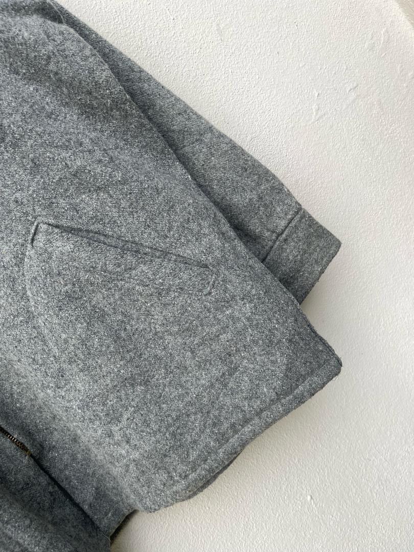 Vintage Melton Wool Zipper Jacket Size US L / EU 52-54 / 3 - 9 Thumbnail