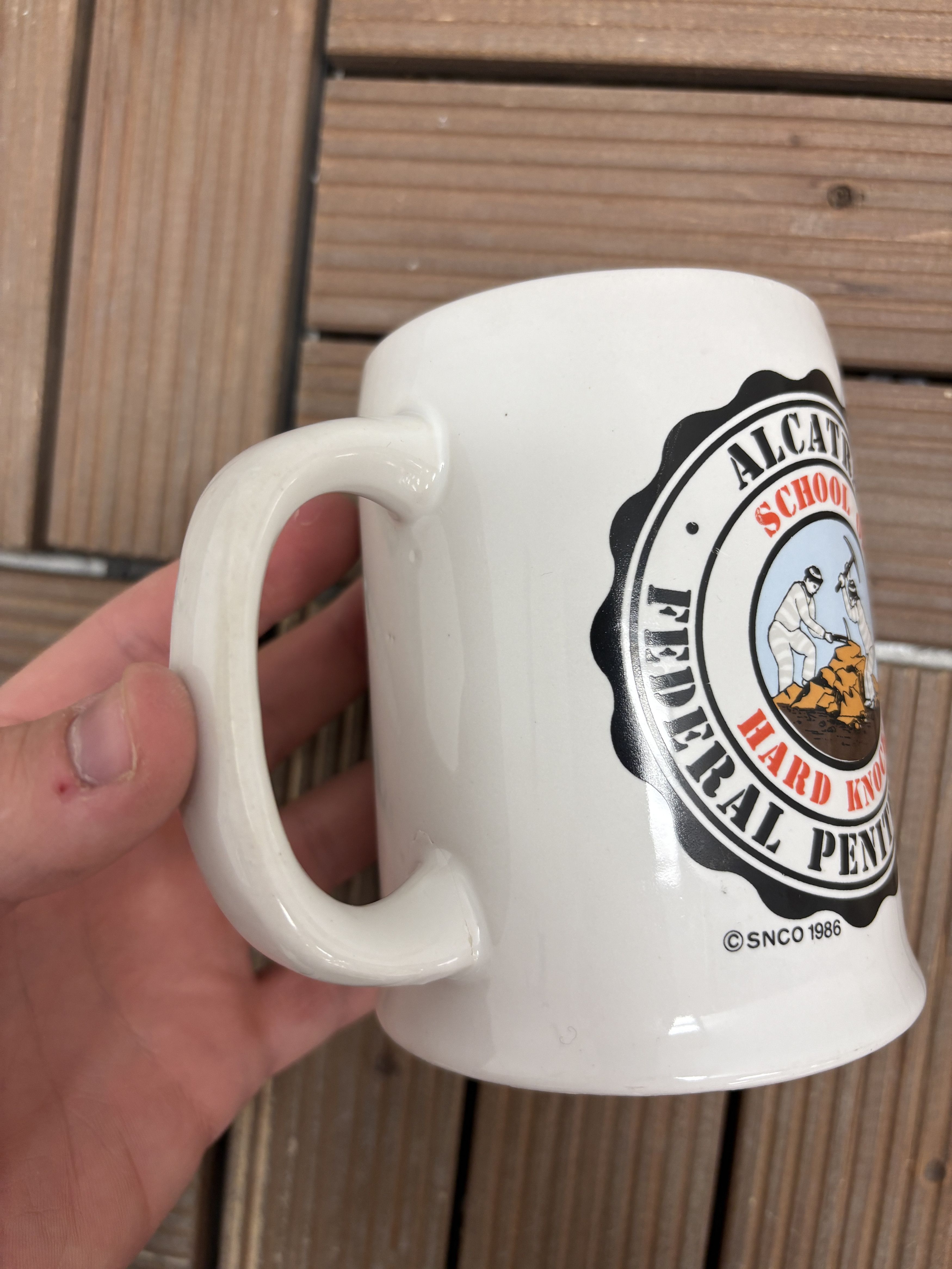 Vintage Alcatraz Federal Penitentiary School Hard Knocks Vintage Mug Size ONE SIZE - 6 Thumbnail