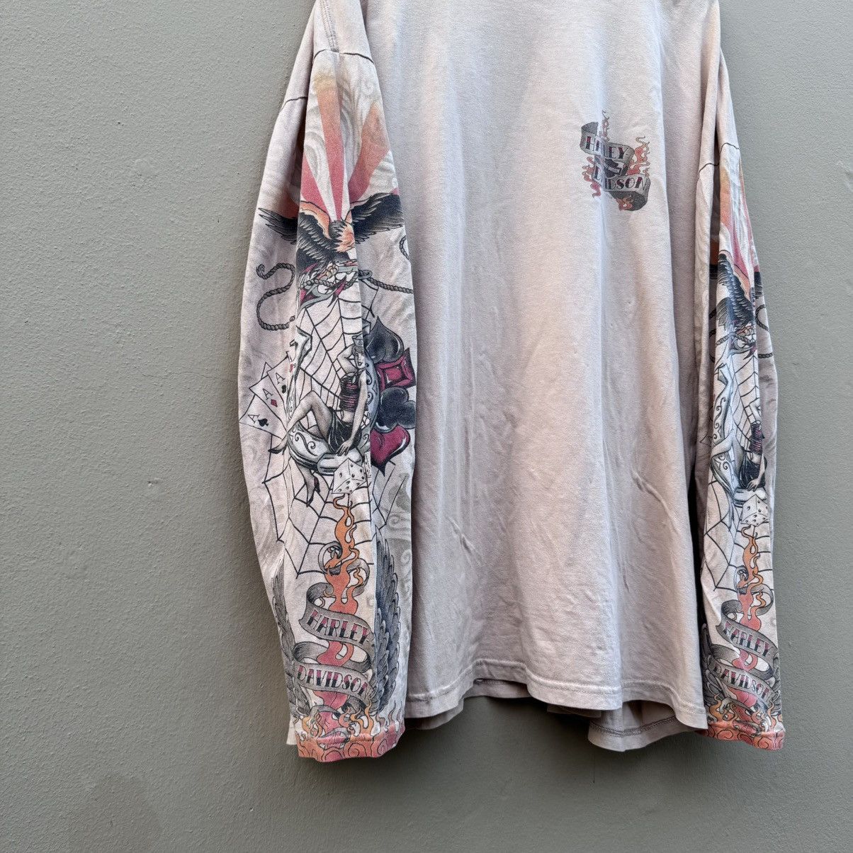 Harley Davidson × Vintage Vintage harley davidson tattoo long rare tee Size US XXL / EU 58 / 5 - 3 Thumbnail