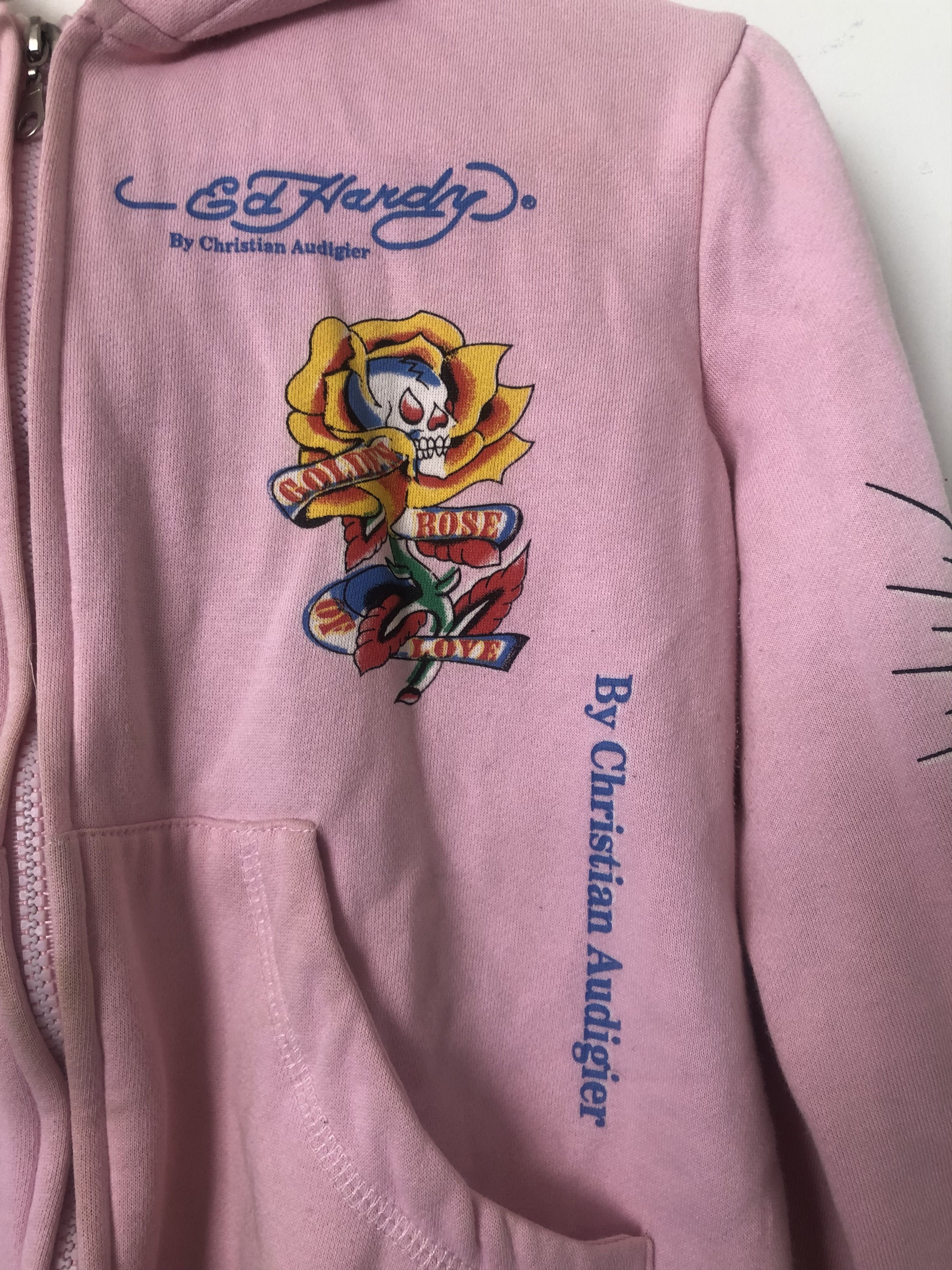 Ed Hardy Ed Hardy Pink Zip-Up Sweater Size S / US 4 / IT 40 - 4 Thumbnail