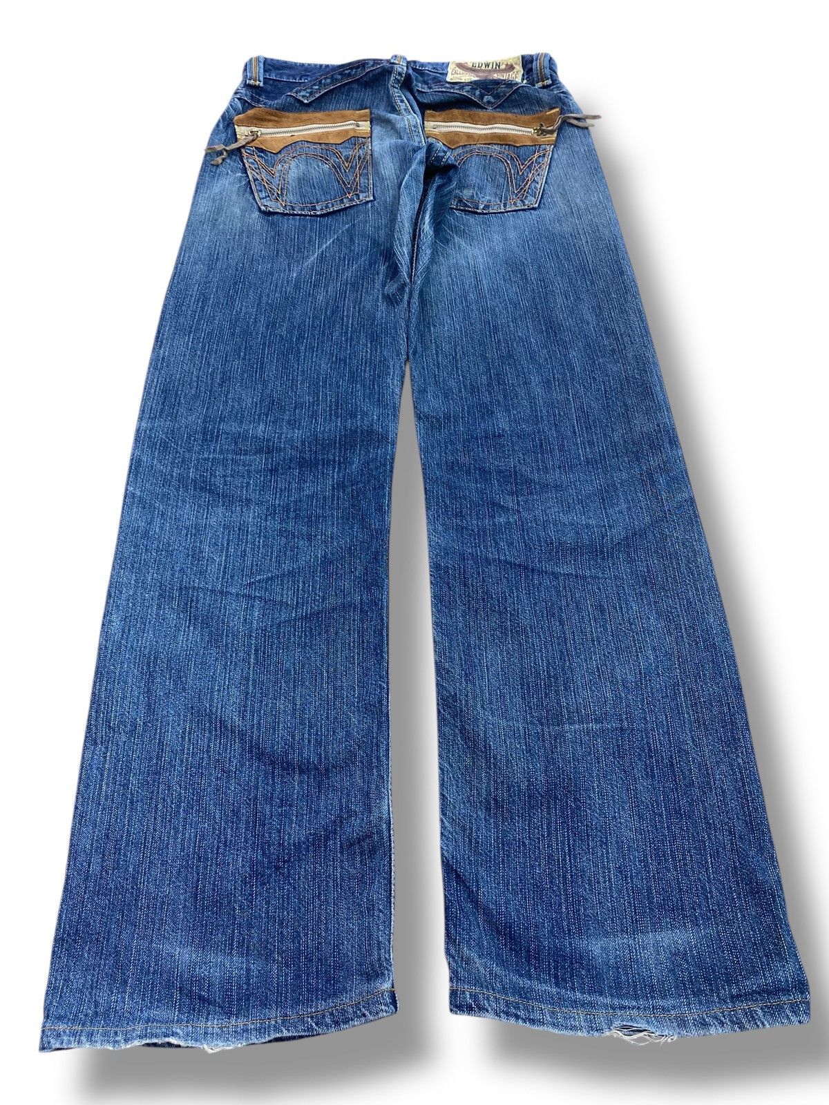 Edwin Edwin Whiskers Faded Wash Style Ripped Jeans Size US 30 / EU 46 - 3 Thumbnail